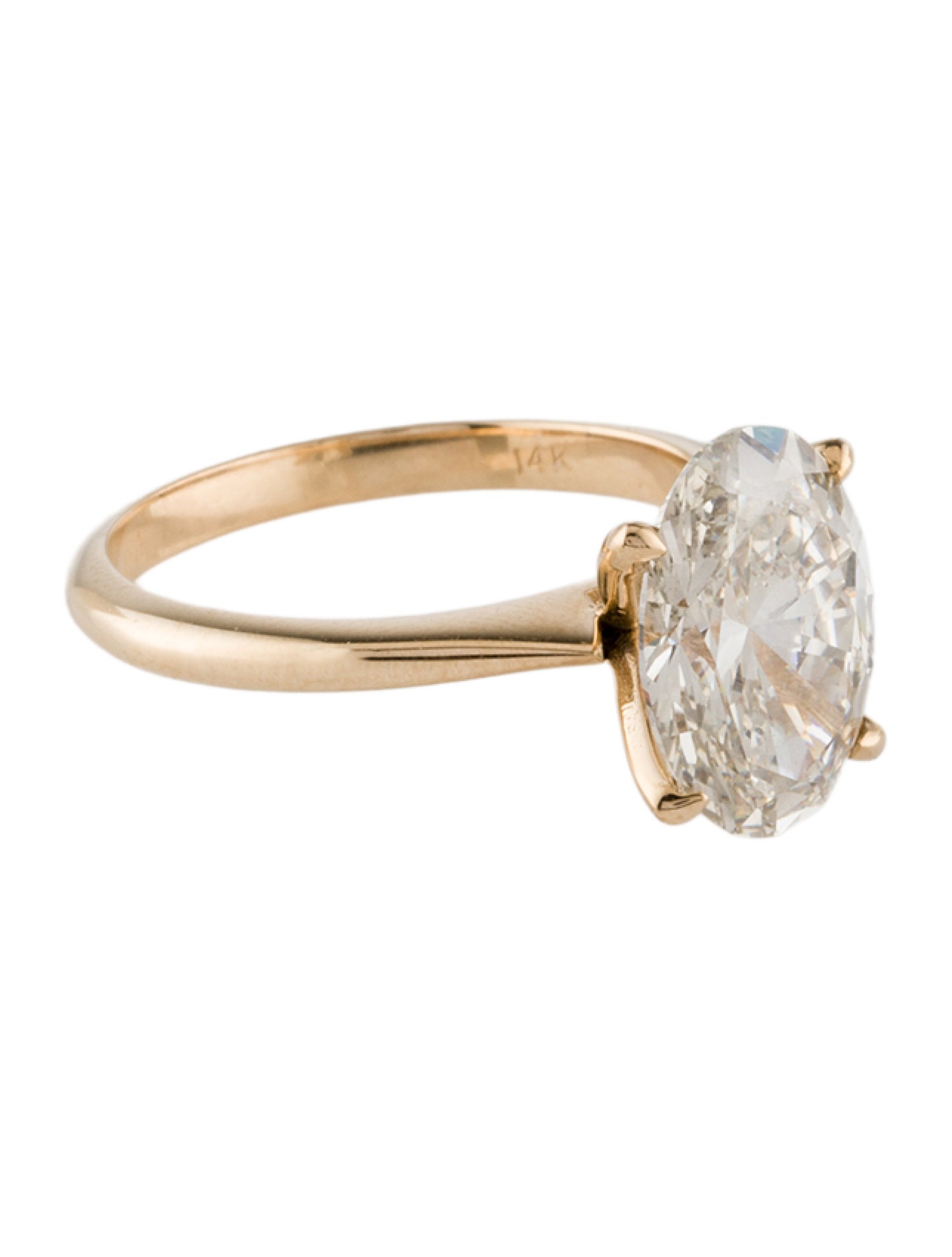 Ring 14K 3.20ct Lab-Grown Diamond Engagement