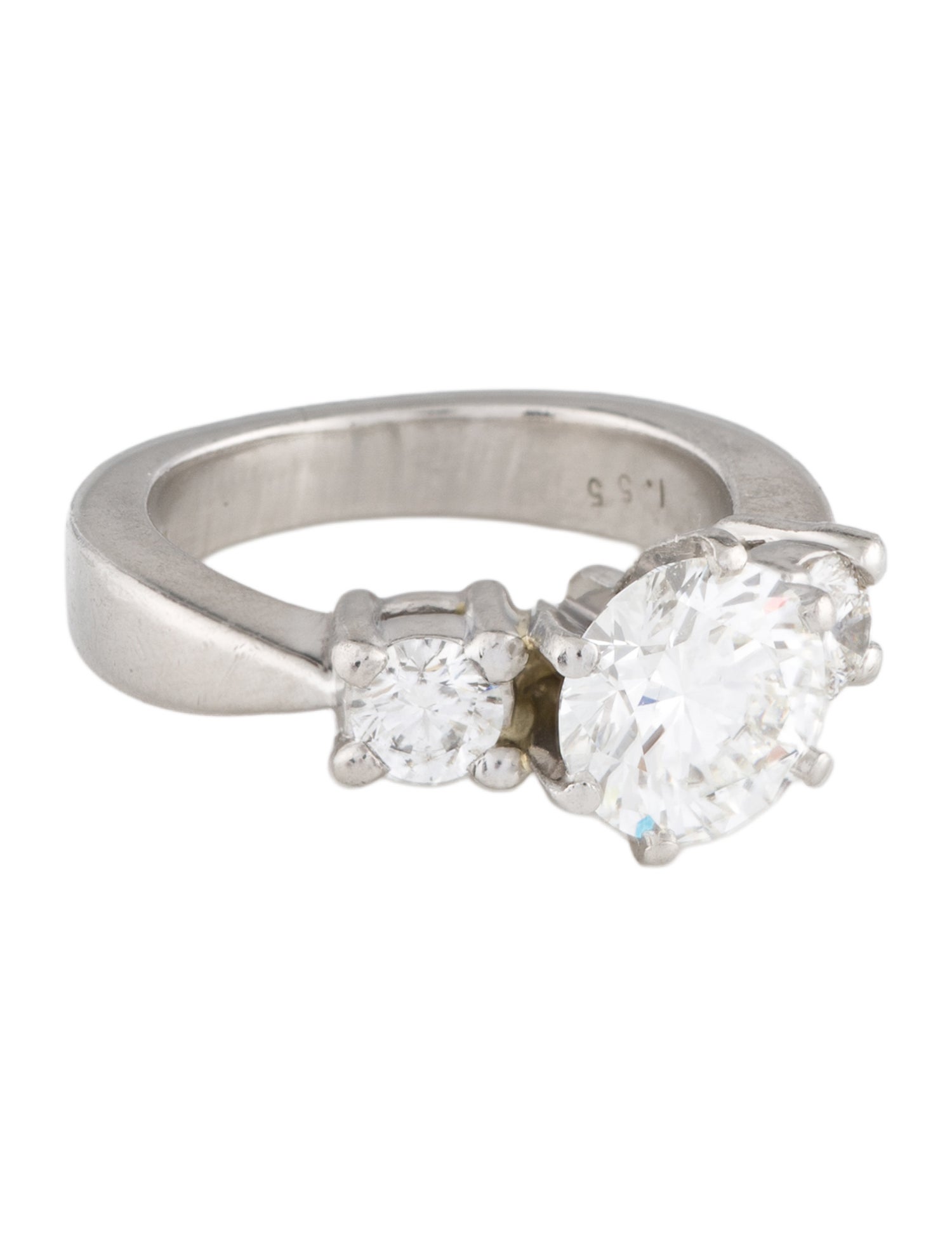 Ring Platinum 1.96ctw Three-Stone Diamond Engagement