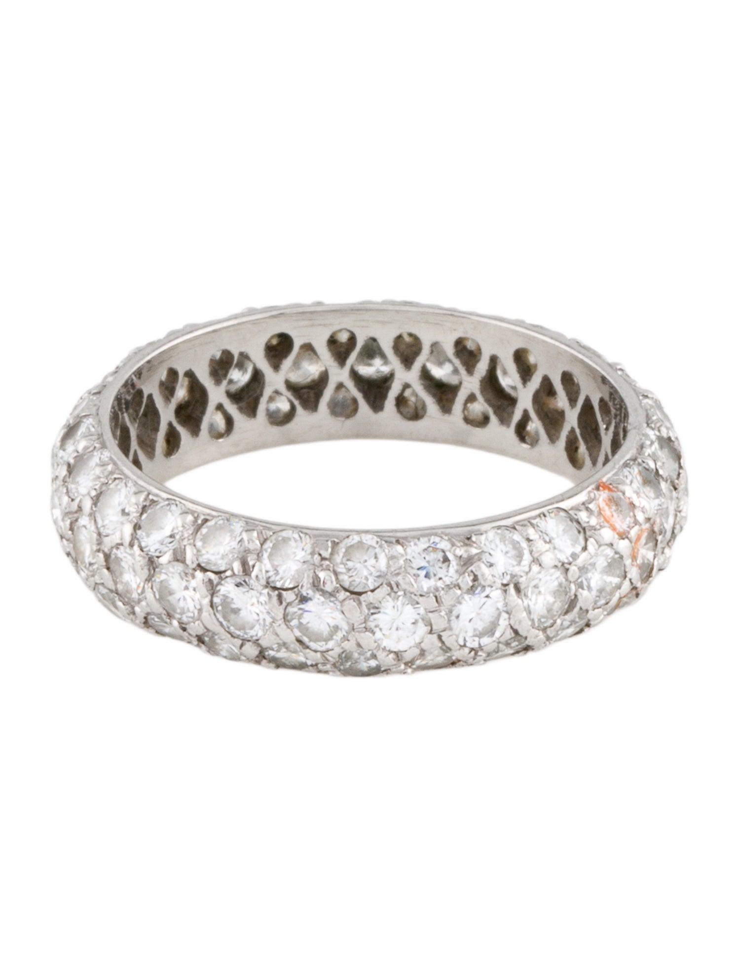 Ring Platinum 2.50ctw Diamond Pave Band