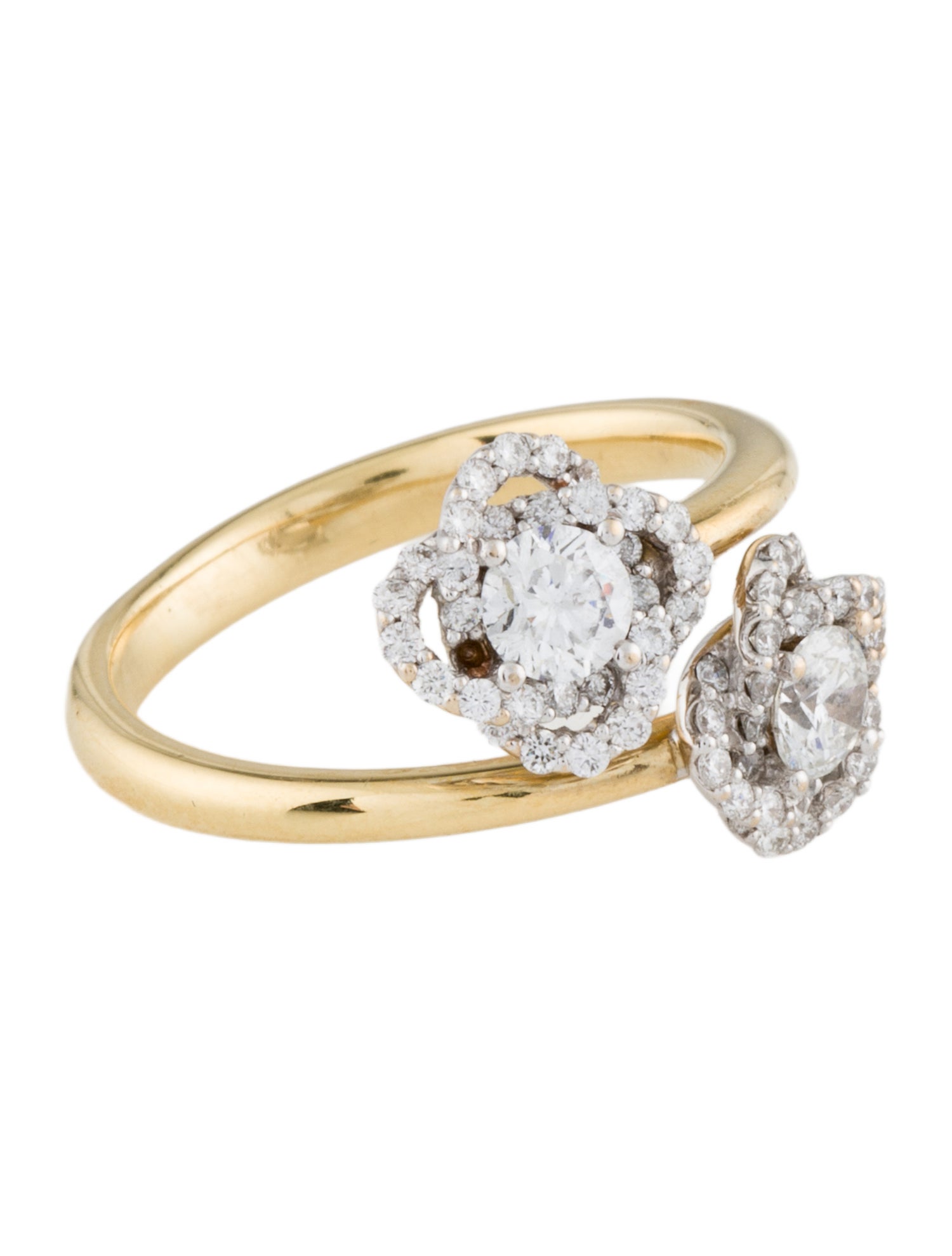 Ring 18K Diamond Bypass Cocktail