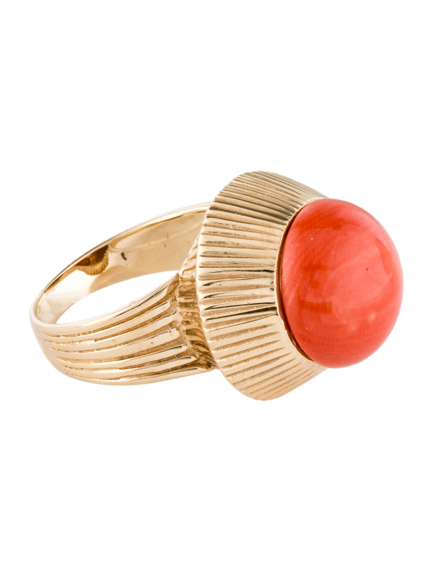 Ring 14K Coral Cocktail