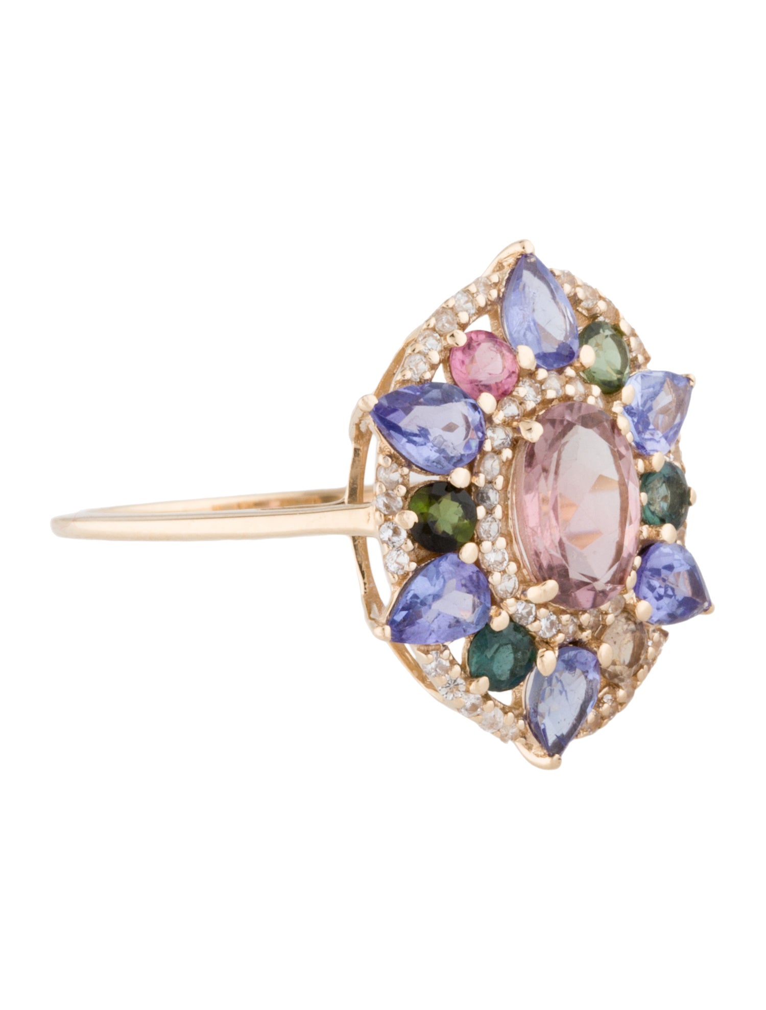 Ring 14K Multistone Cocktail