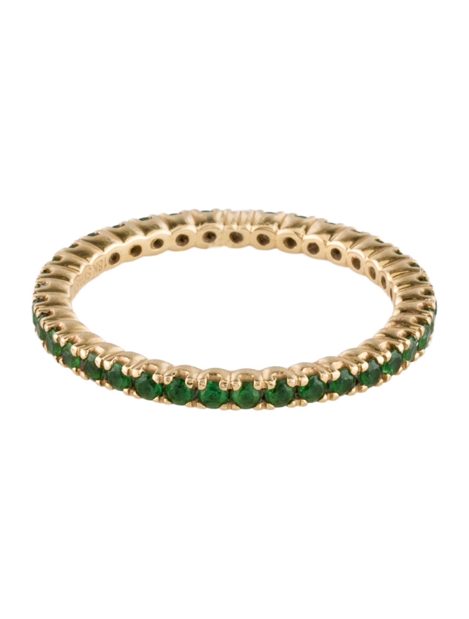 Ring 18K Tsavorite Garnet Eternity Band