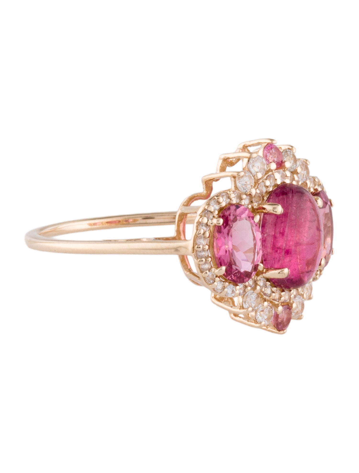 Ring 14K Tourmaline & Sapphire Cocktail