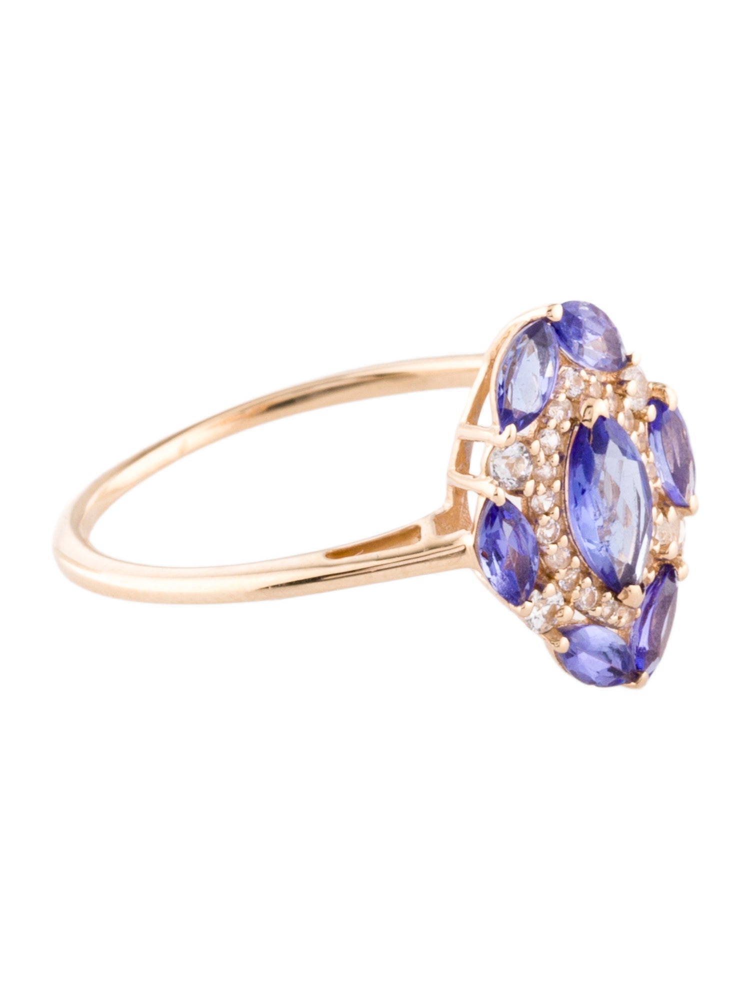 Ring 14K Tourmaline & Sapphire Cocktail