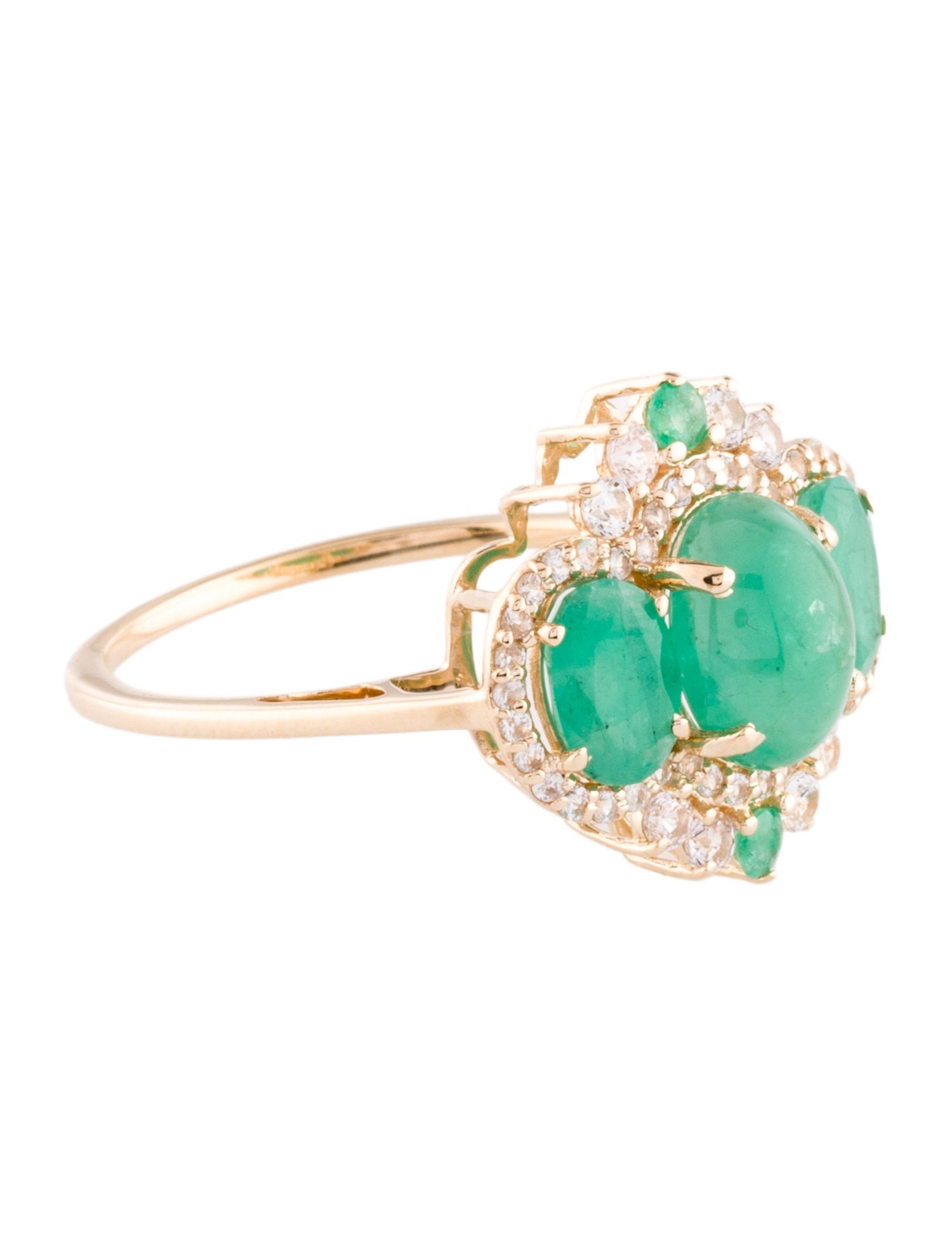 Ring 14K 2.13ctw Emerald & Sapphire Cocktail Ring
