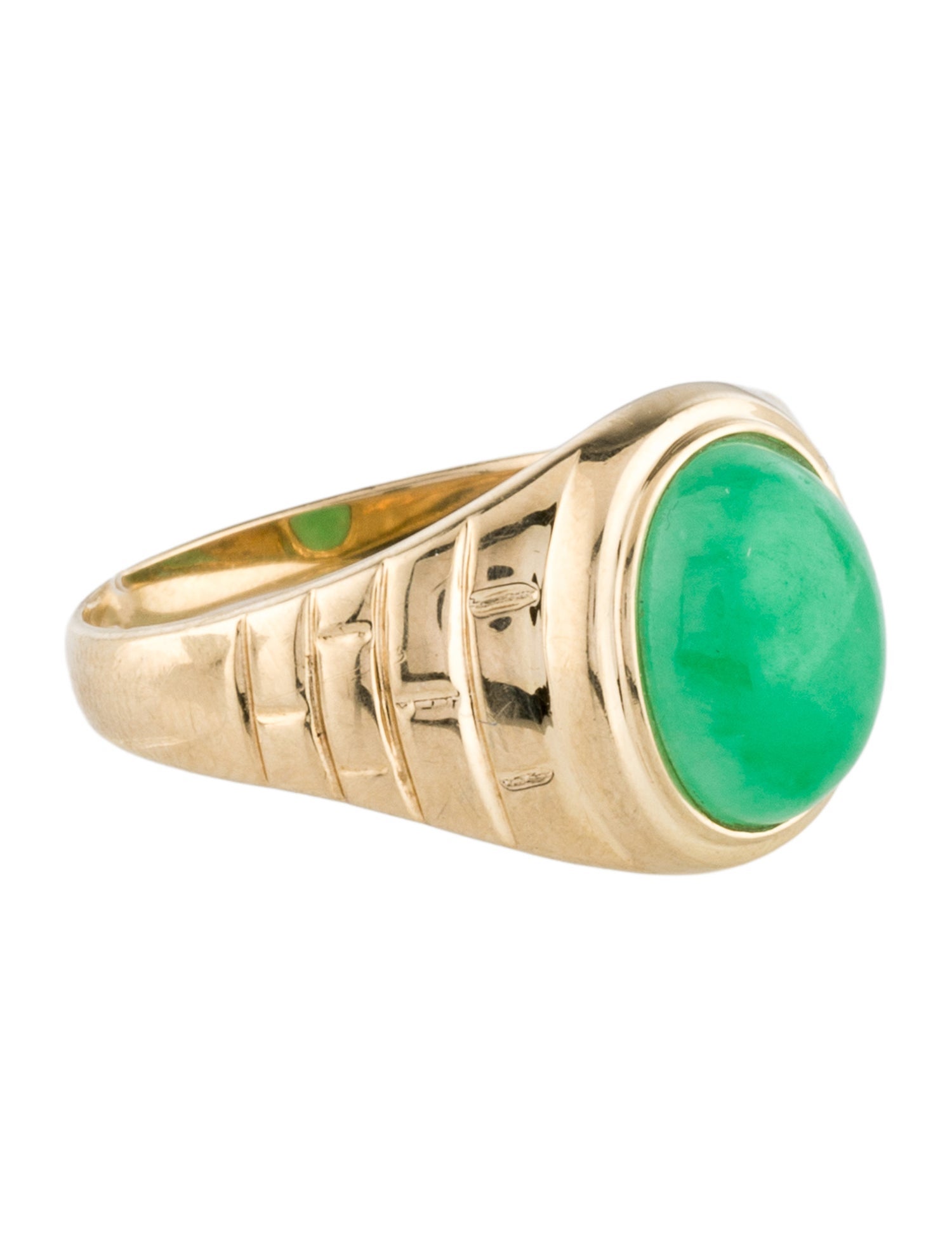 Ring 14K 3.40ctw Jadeite Cocktail Ring
