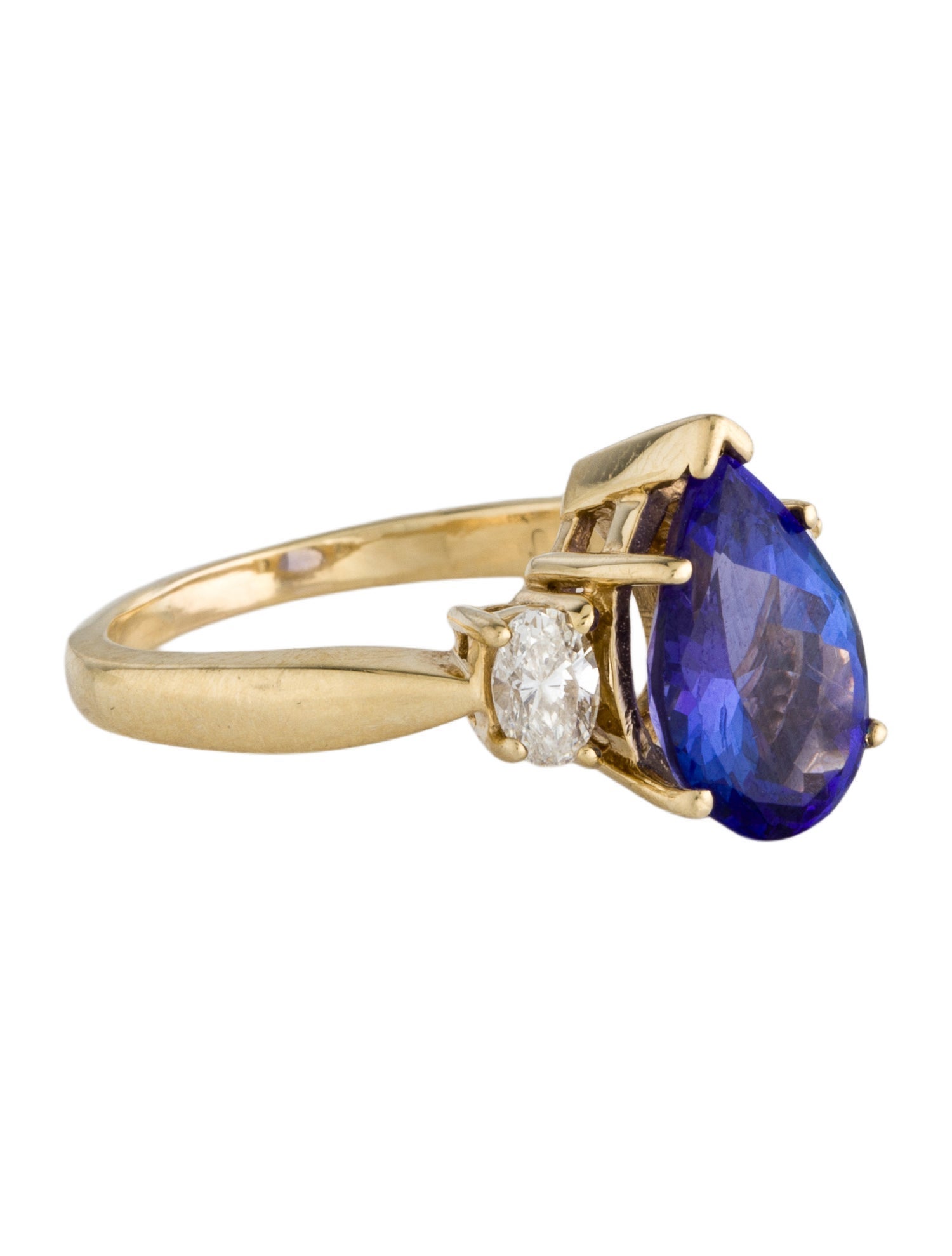 Ring 14K Tanzanite & Diamond Cocktail