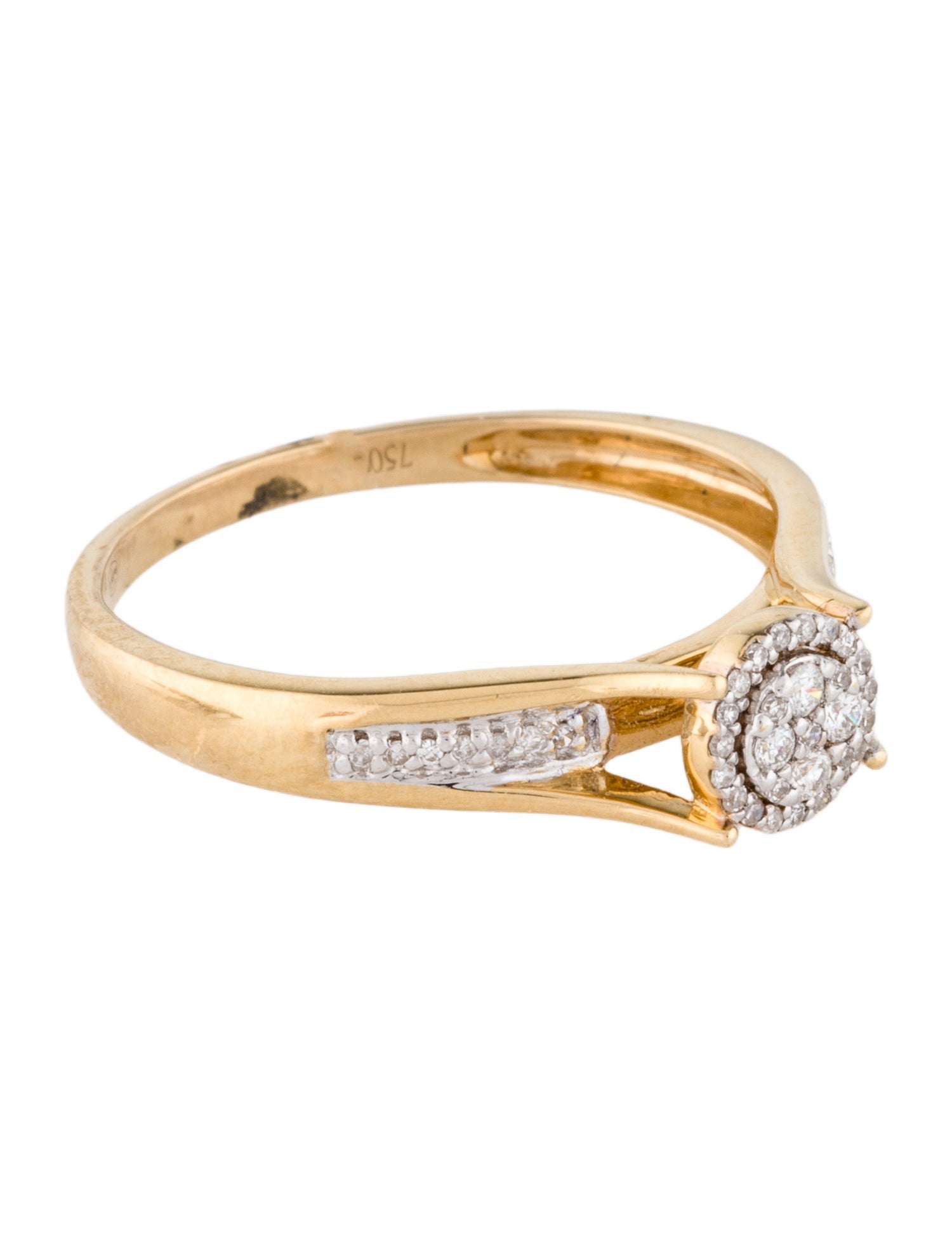 Ring 18K Diamond Cluster Cocktail