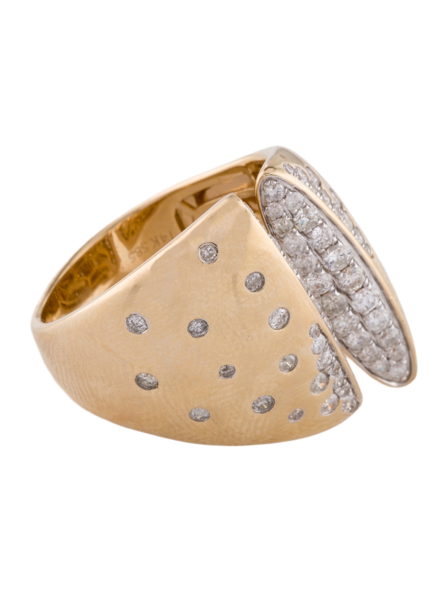 Ring 14K 1.34ctw Diamond Wide Statement
