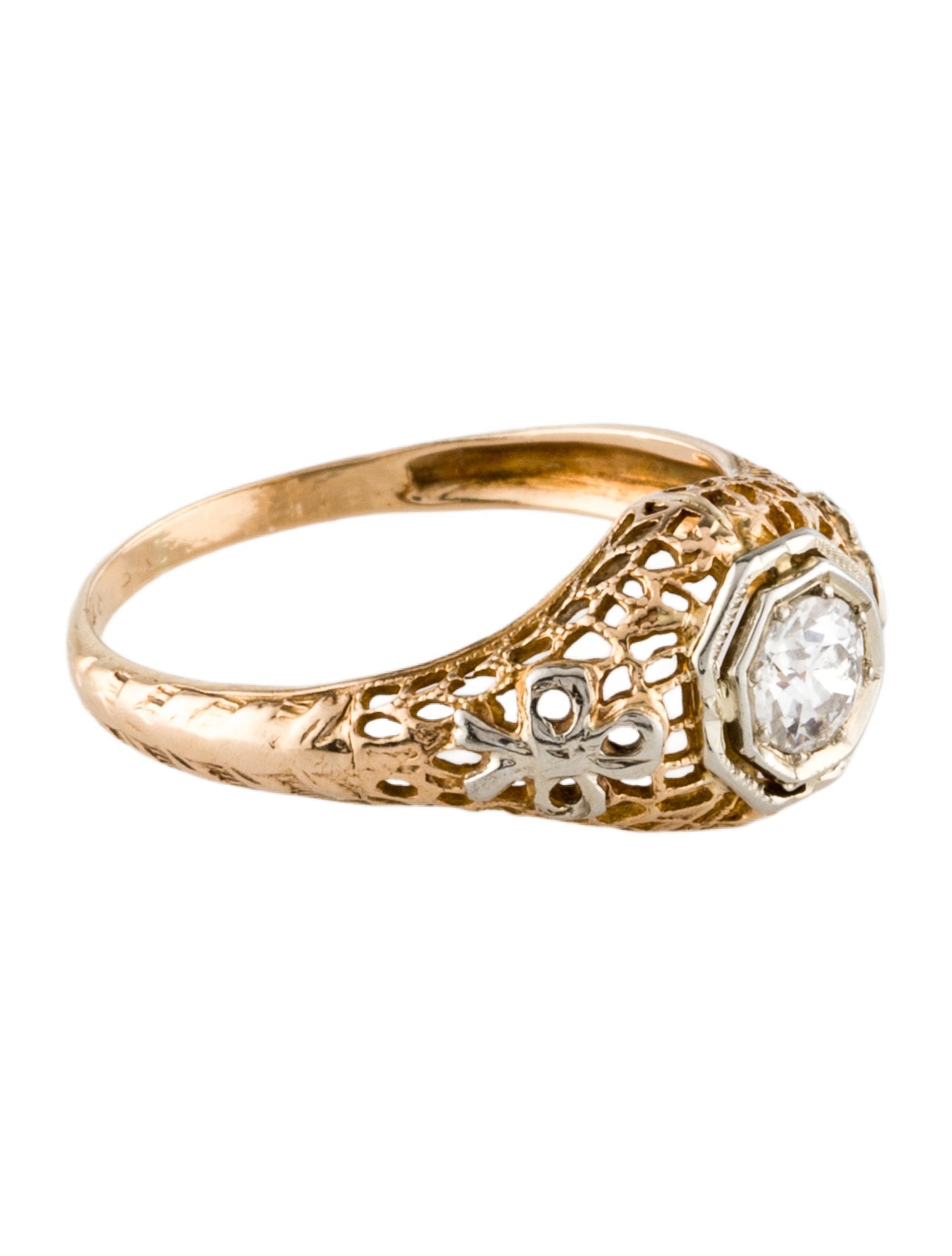 Ring 14K Diamond Cocktail