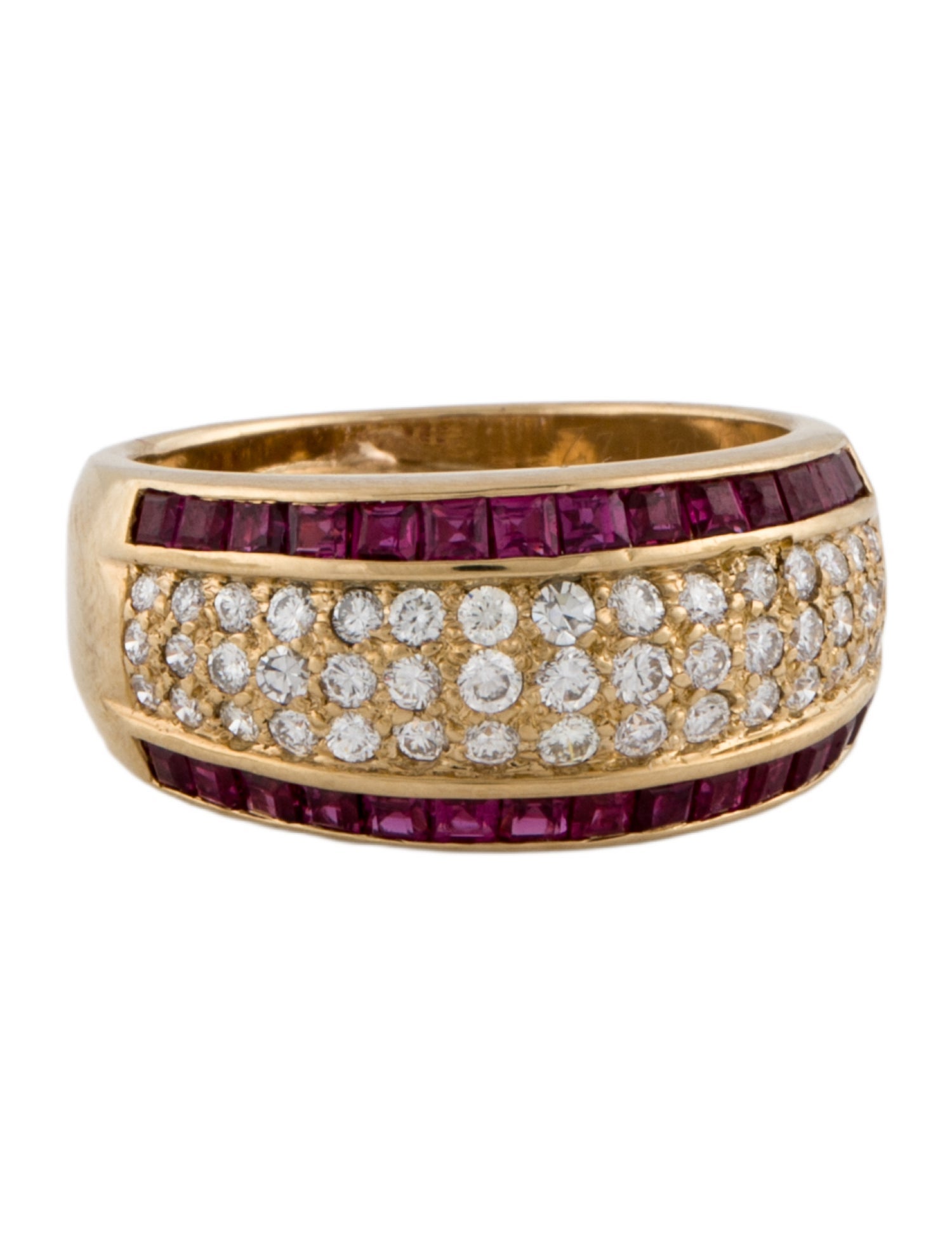 Ring 18K Ruby & Diamond Band