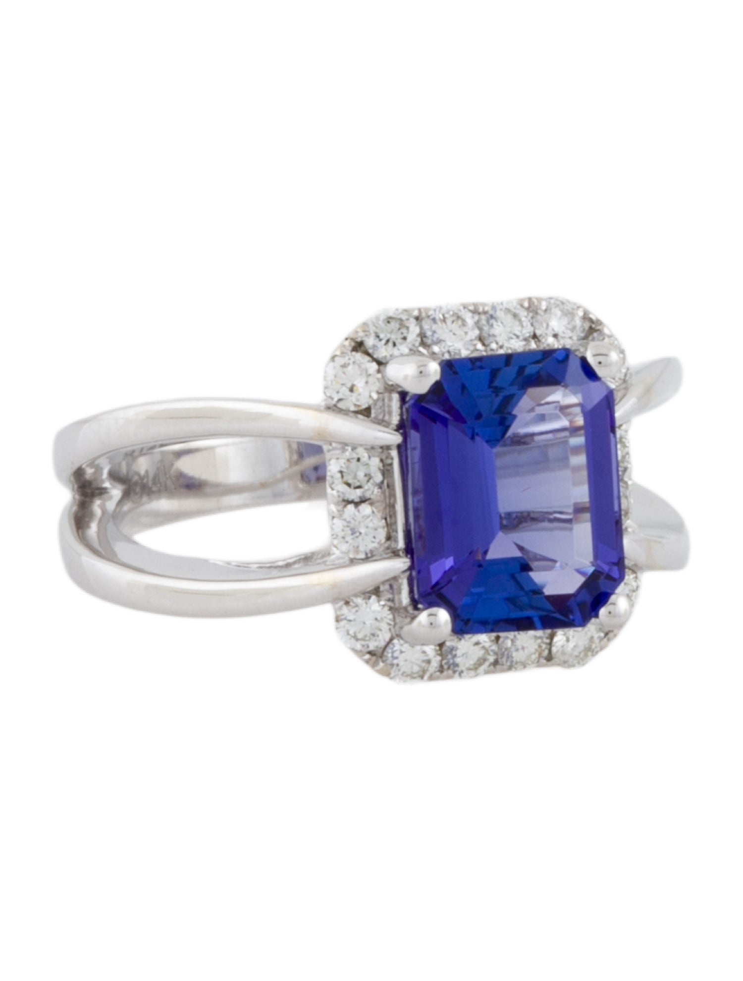 Ring 14K Tanzanite & Diamond Cocktail