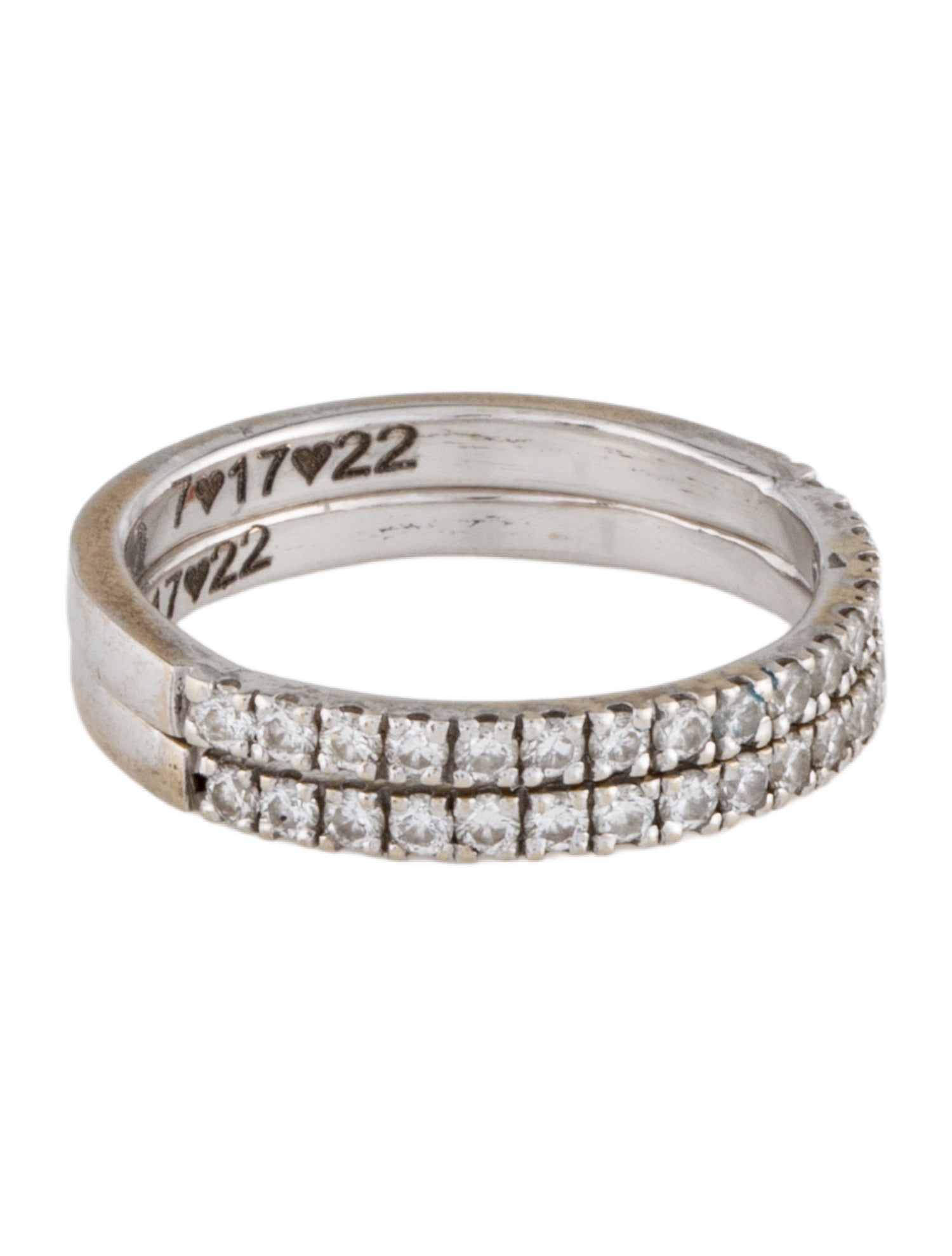 Ring 14K Diamond Band, Set of 2