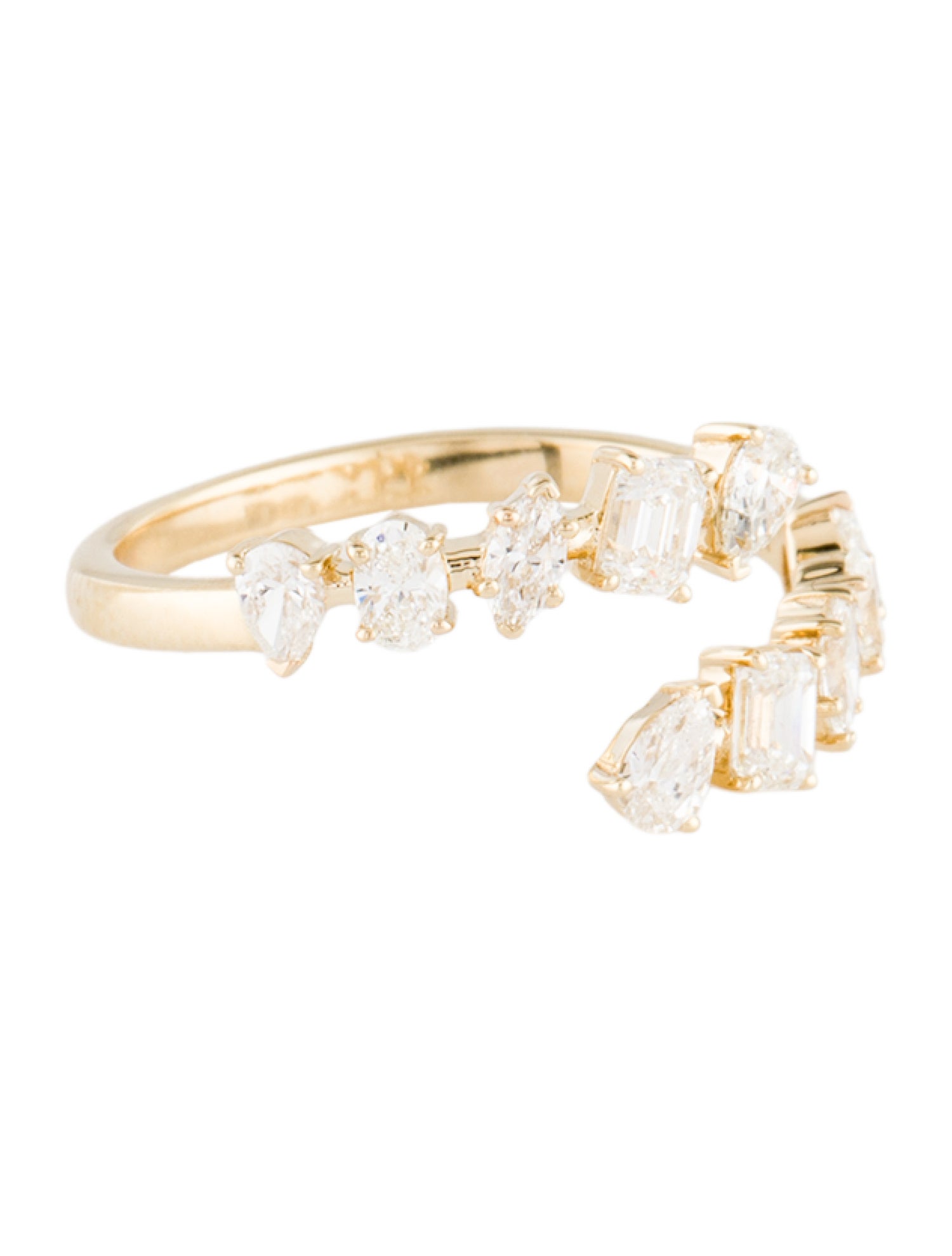 Ring 14K 1.02ctw Diamond Bypass