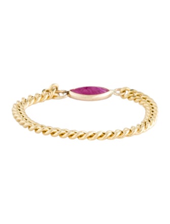 Ring 14K Ruby Chain Ring