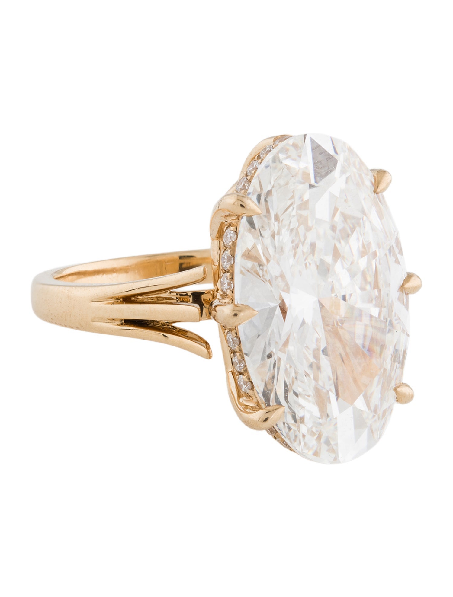 Ring 18K 10.10ct Lab-Grown Diamond Convertible Engagement