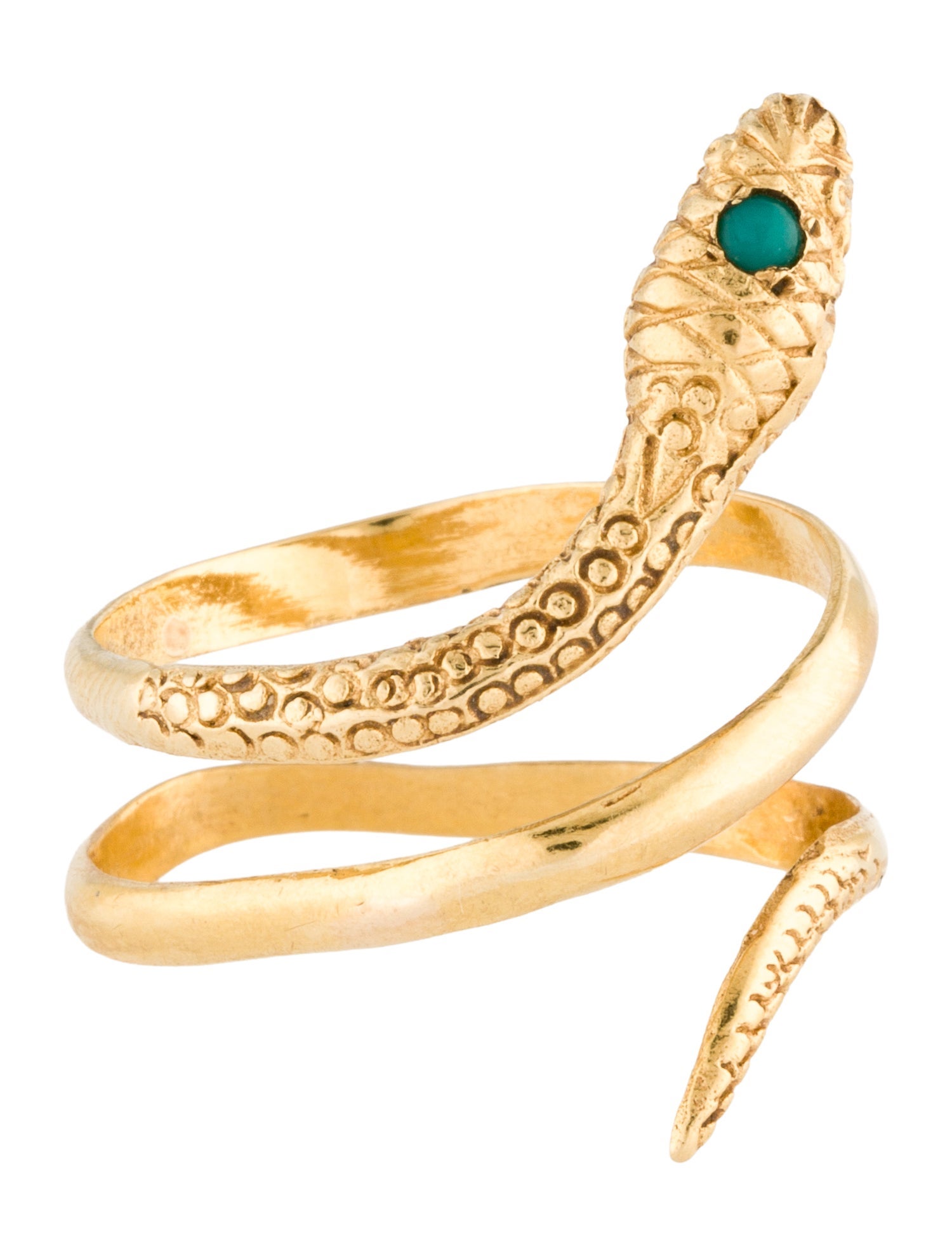 Ring 18K Turquoise Snake Cocktail