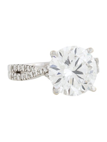Pre-owned Ring 4.87ct Lab-grown Diamond Engagement  In Multi