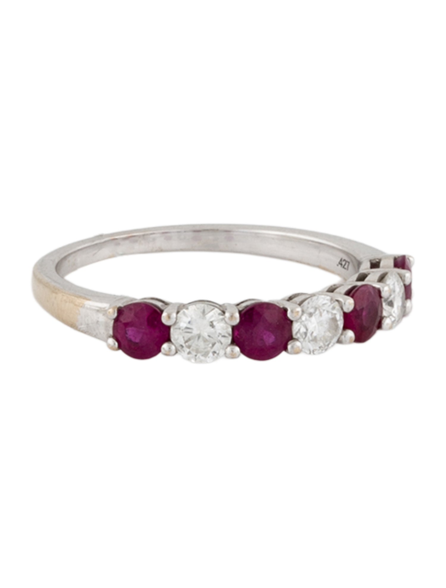 Ring 14K Ruby & Diamond Band