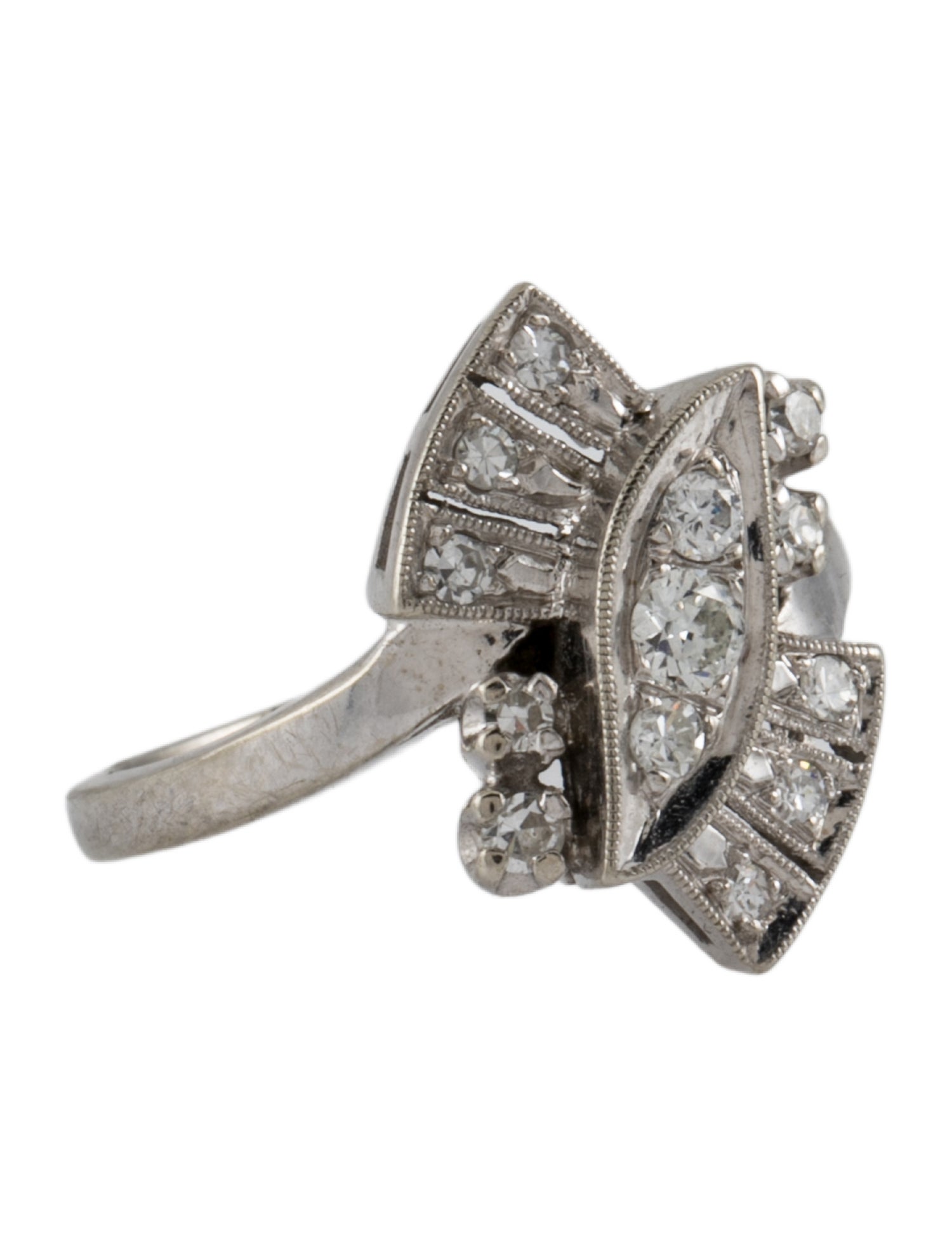 Ring 14K Diamond Cocktail