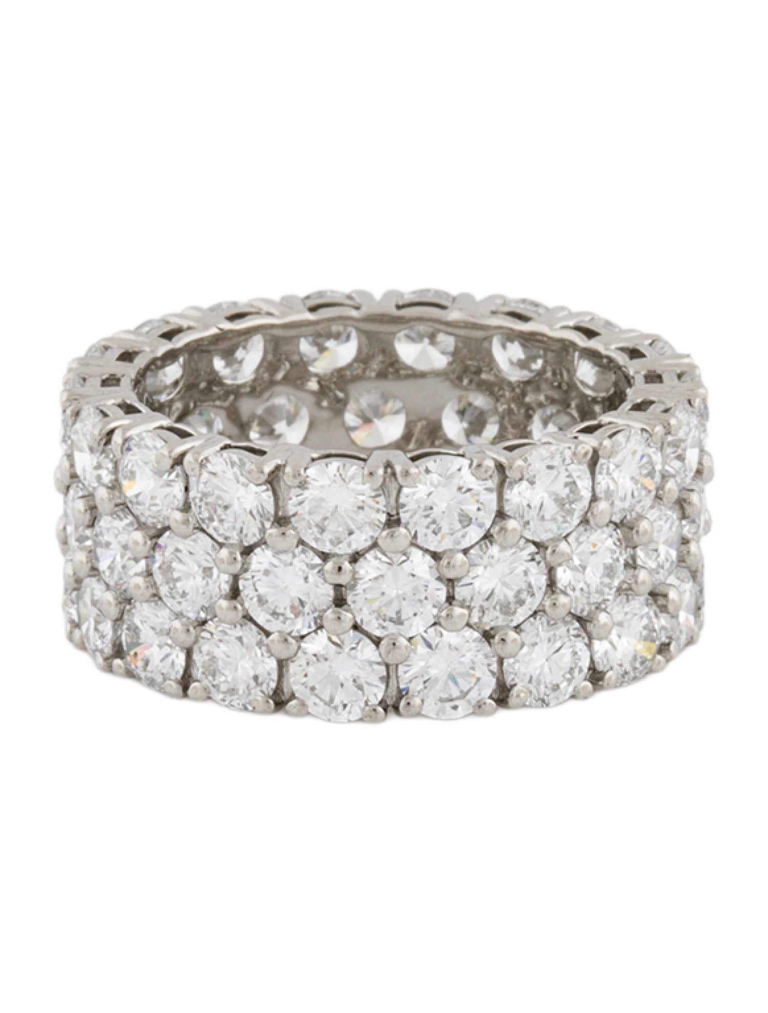 Ring Platinum 8.10ctw Lab-Grown Diamond Eternity Ring