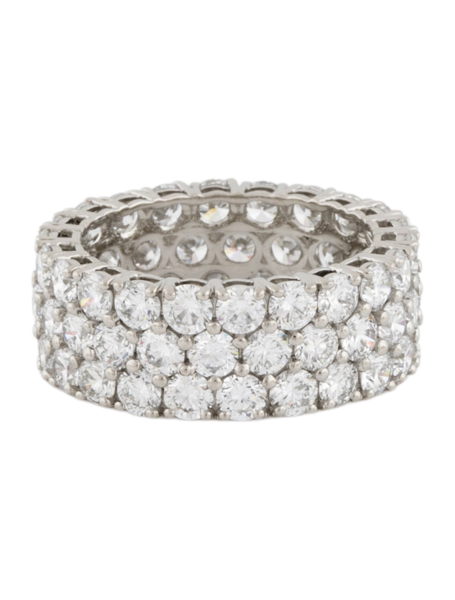 Ring Platinum 6.60ctw Lab-Grown Diamond Eternity