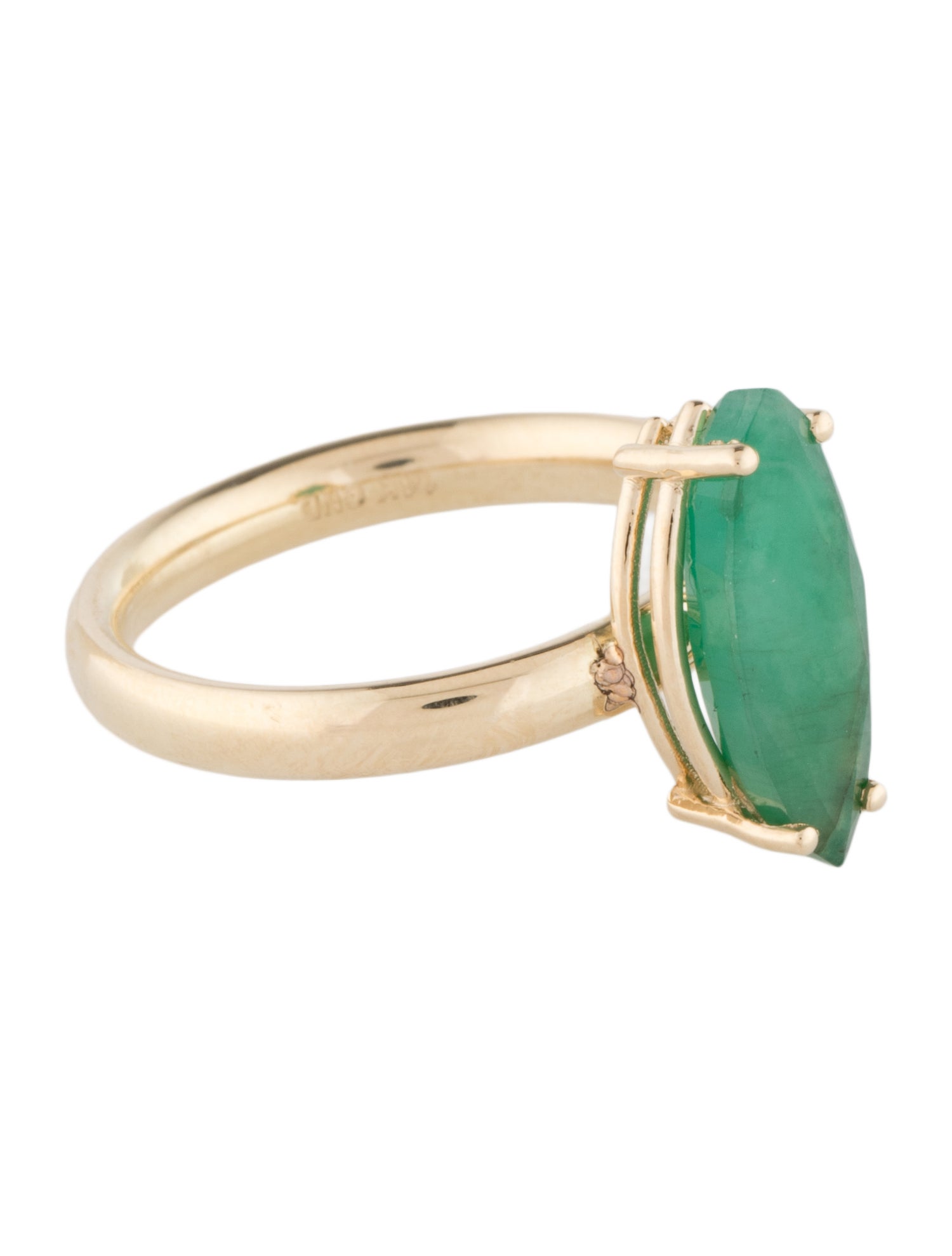 Ring 14K Emerald Cocktail Ring