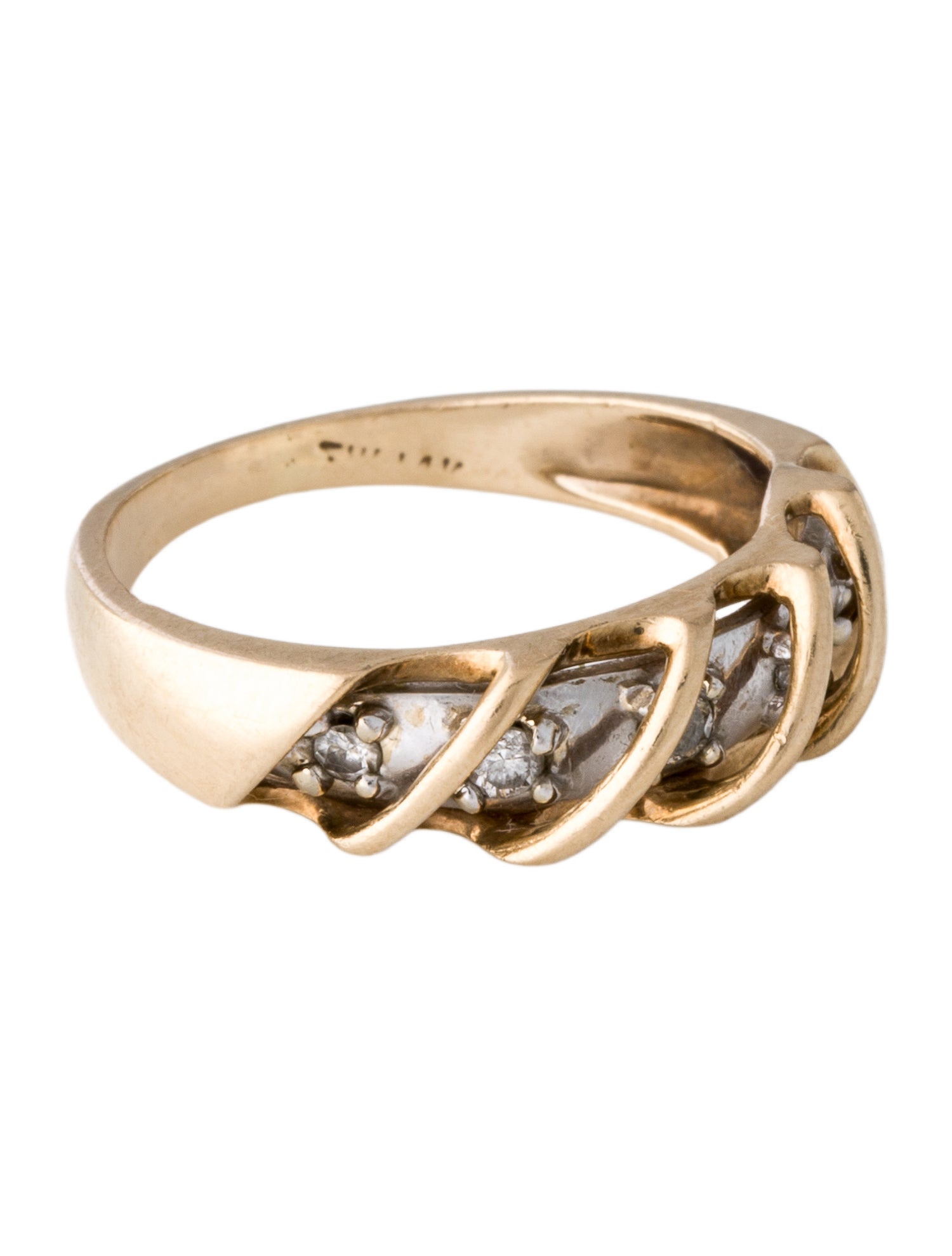 Ring 14K Diamond Wrapped Band