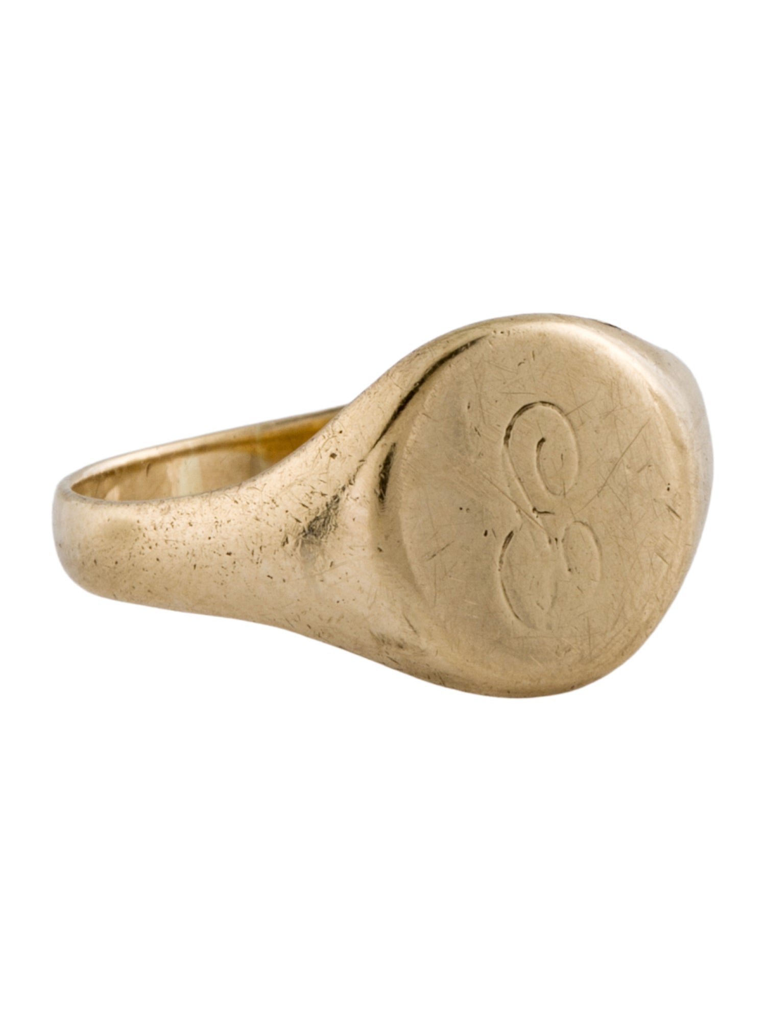 Ring 10K Initial 'P' Signet