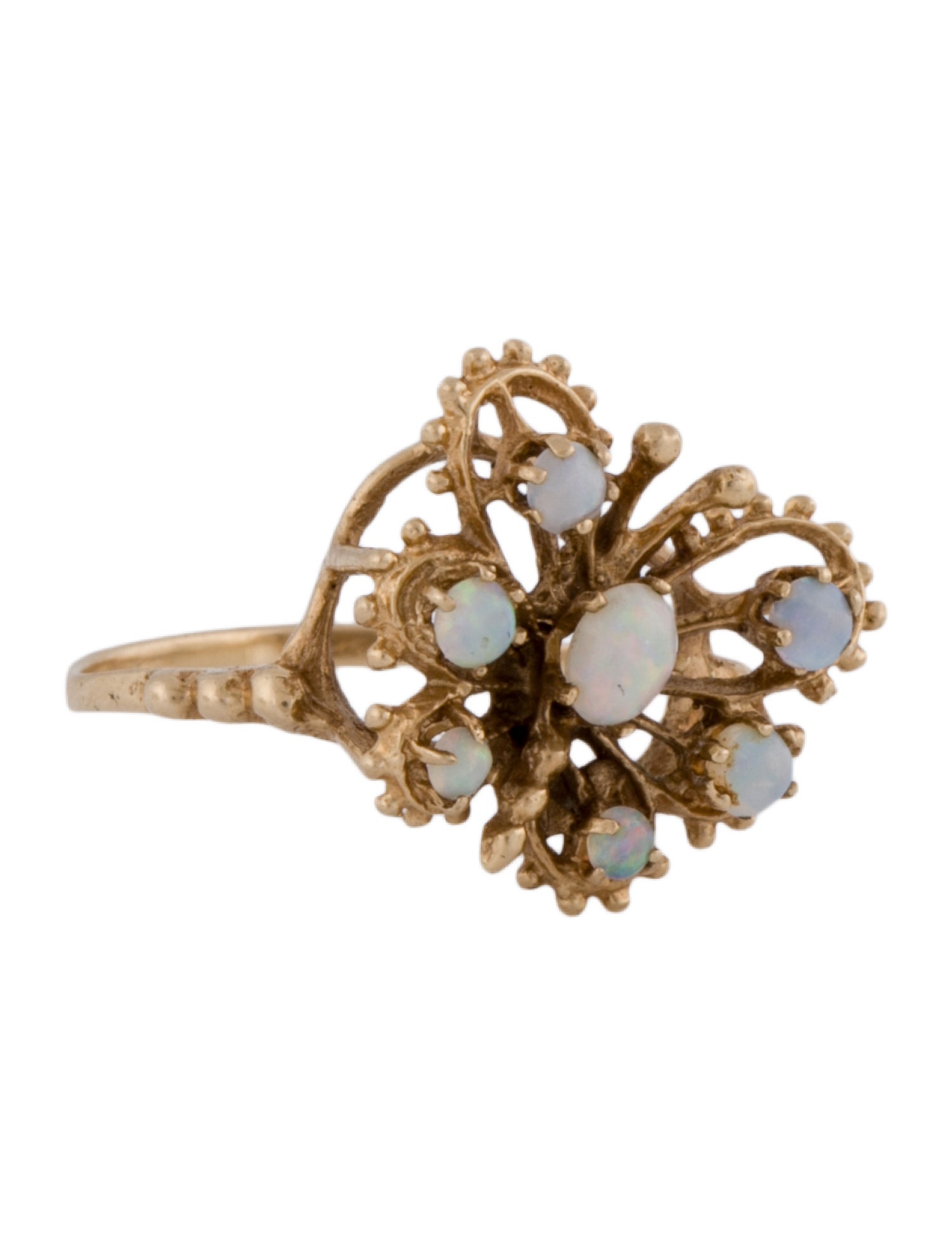 Ring 14K Opal Butterfly Cocktail