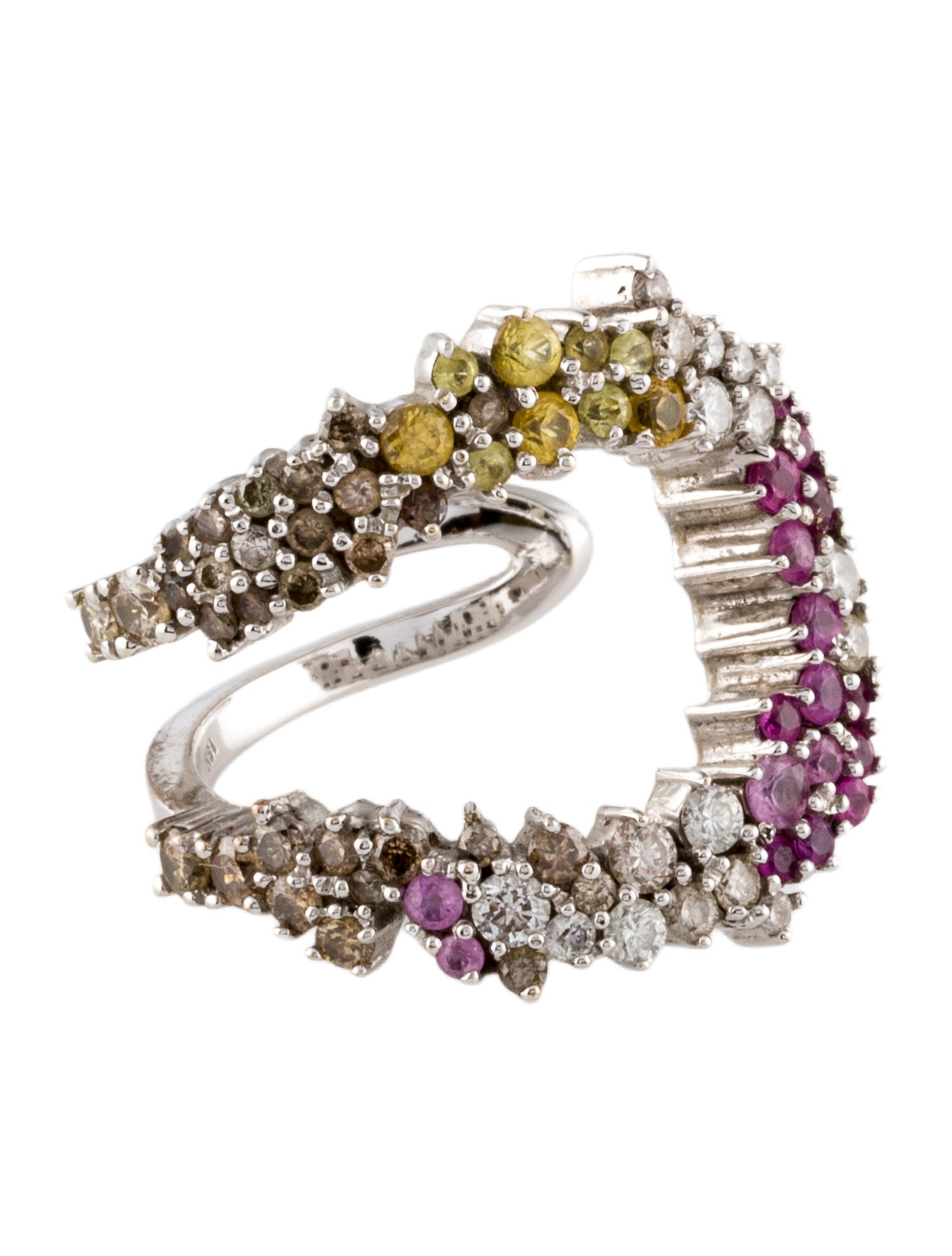 Ring 18K Sapphire & Diamond Cocktail