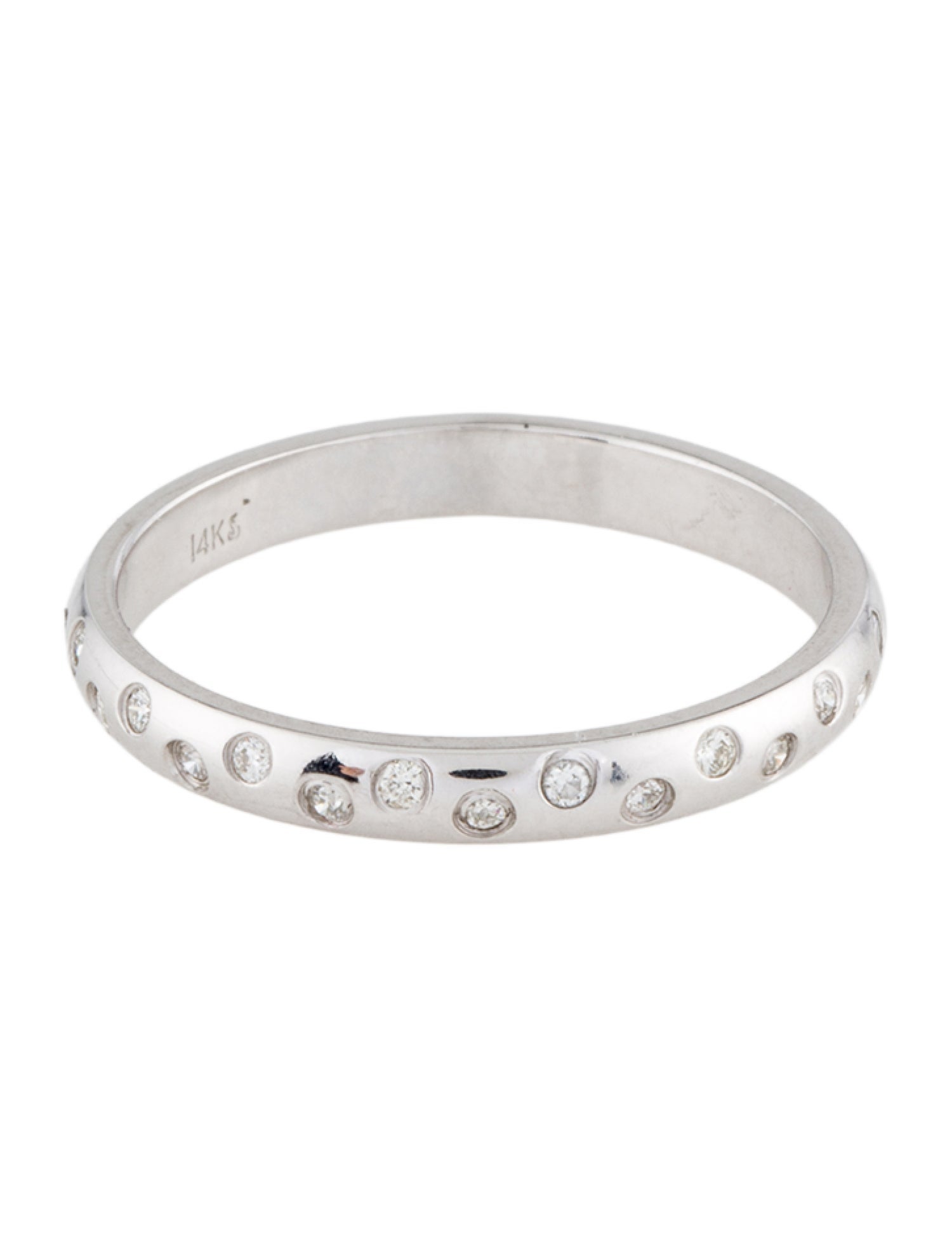 Ring 14K Diamond Flush Set Band