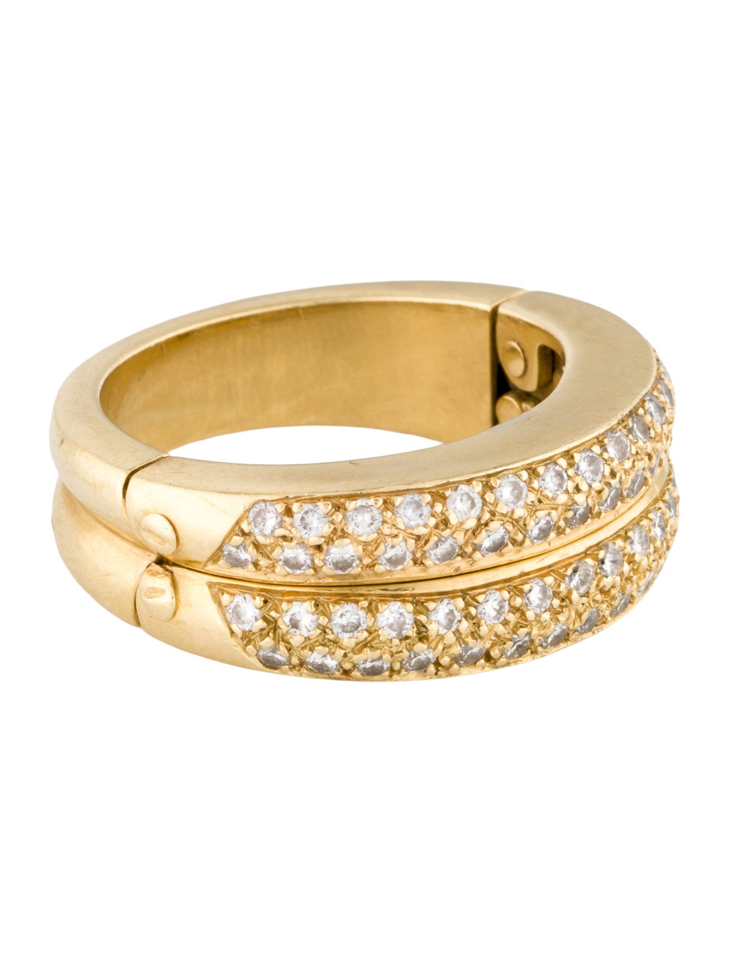 Ring 18K 1.68ctw Sapphire & Diamond Open-Close Band