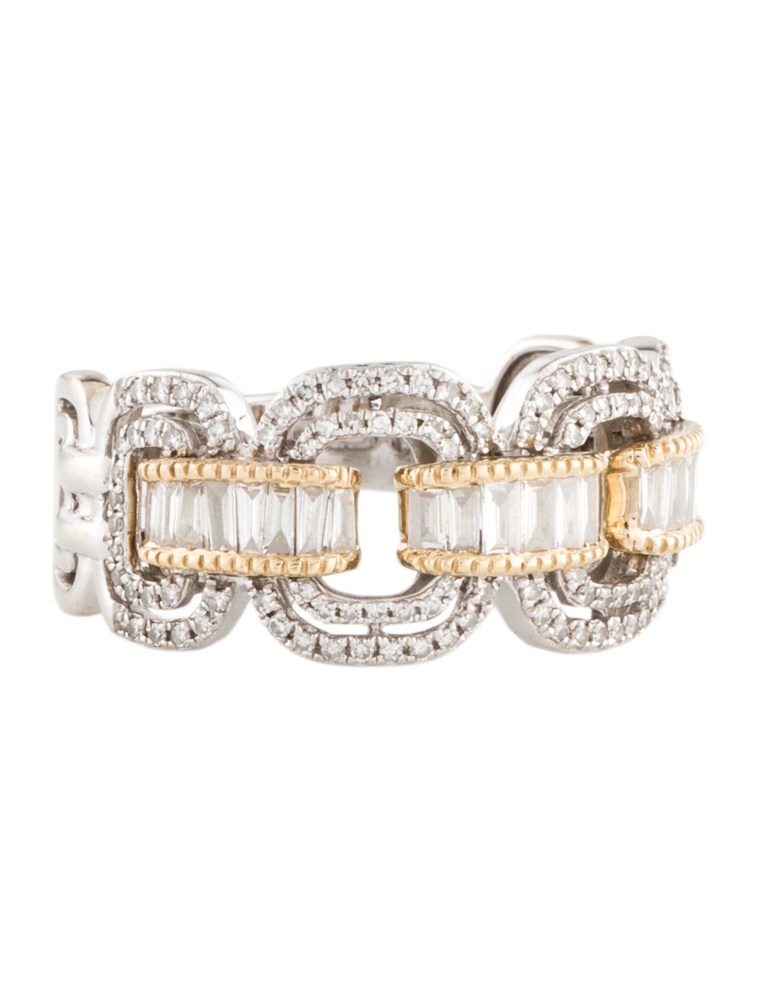 Ring 14K Diamond Chain Link