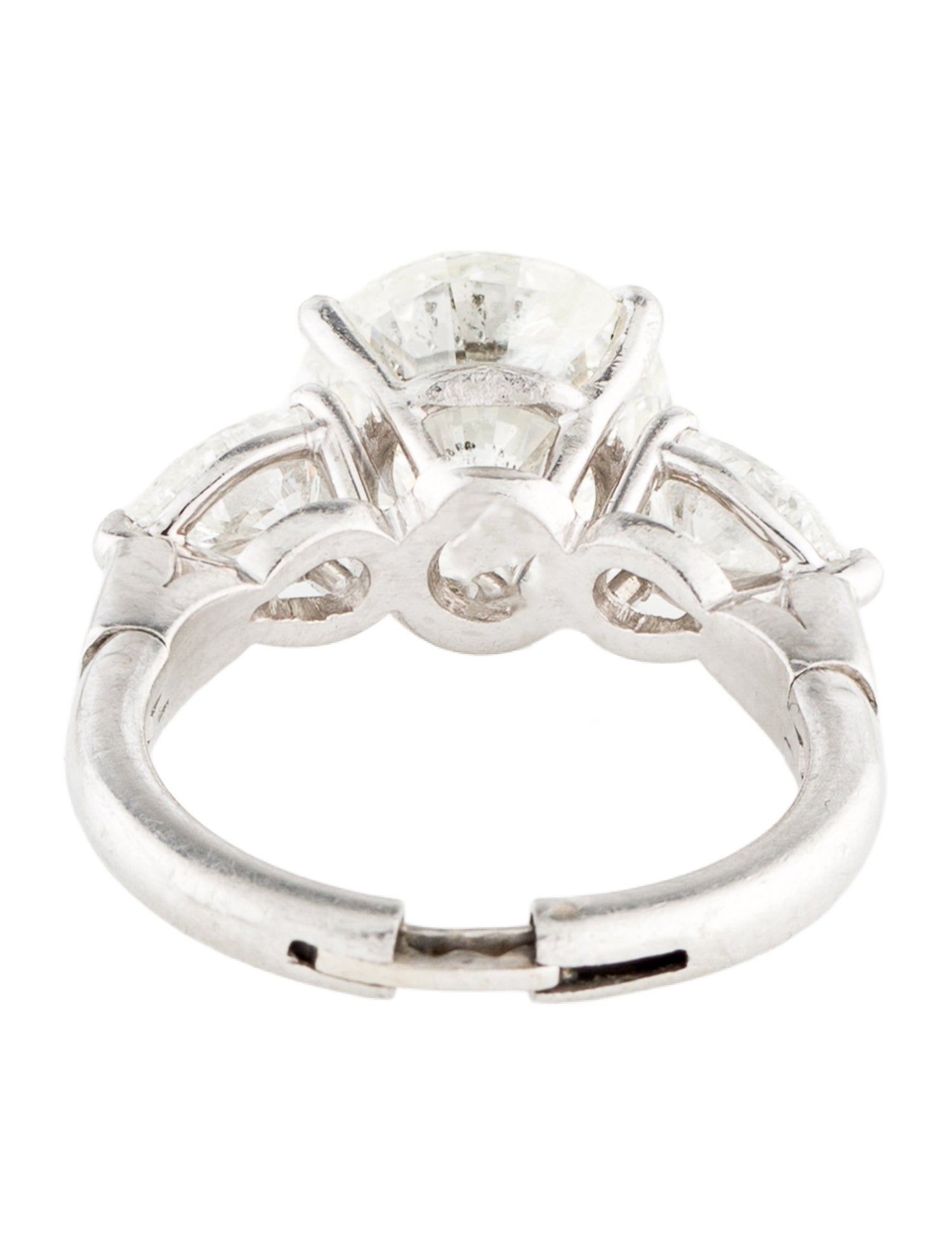 Ring Platinum 4.74ctw Three-Stone Diamond Enagagement Ring