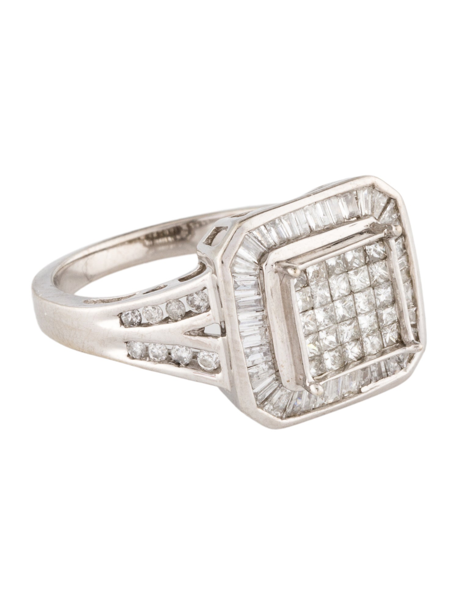 Ring 14K 1.5ctw Multi-Cut Diamond Cocktail
