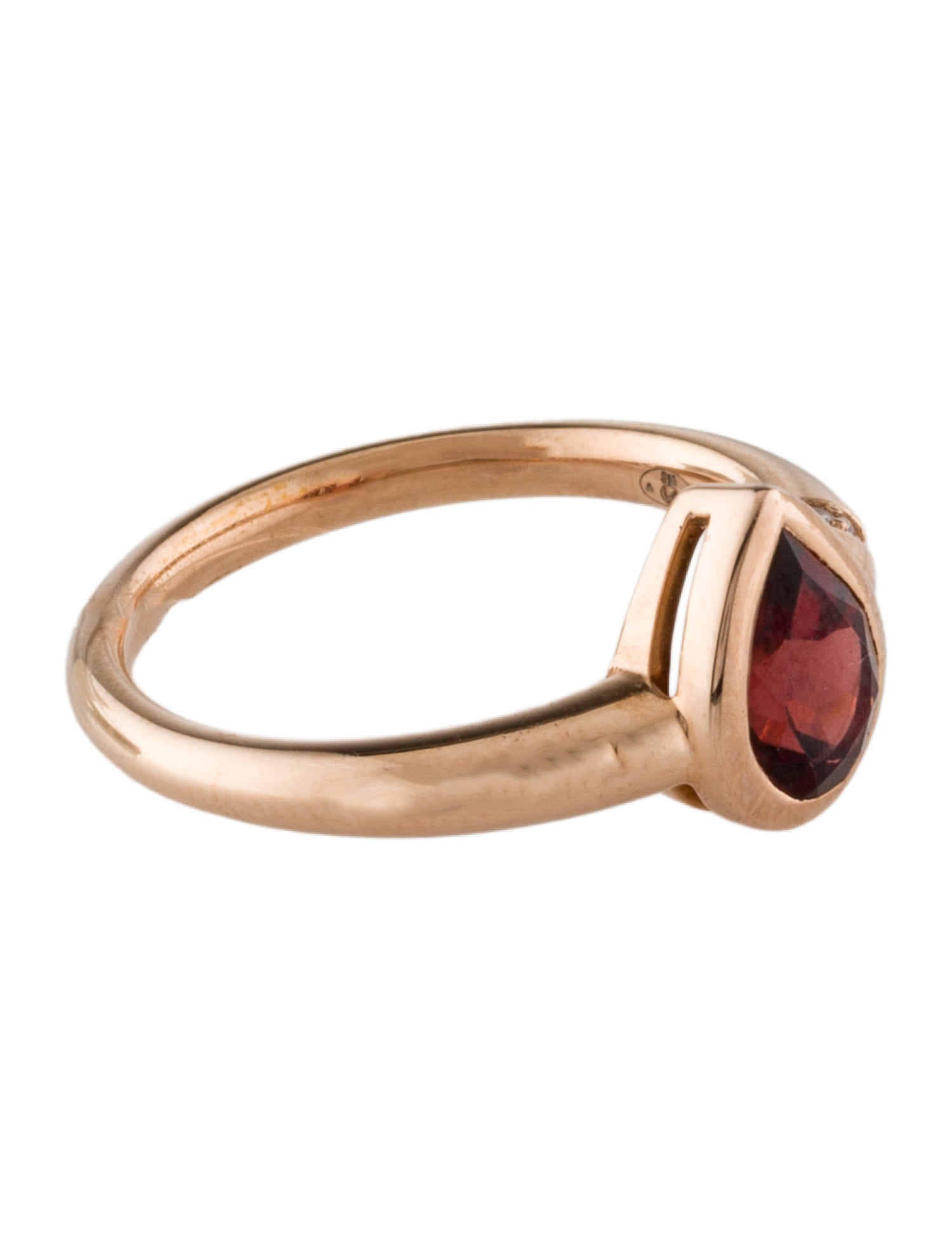 Ring Anoli 18K 1.32Ct Garnet & Diamond Cocktail