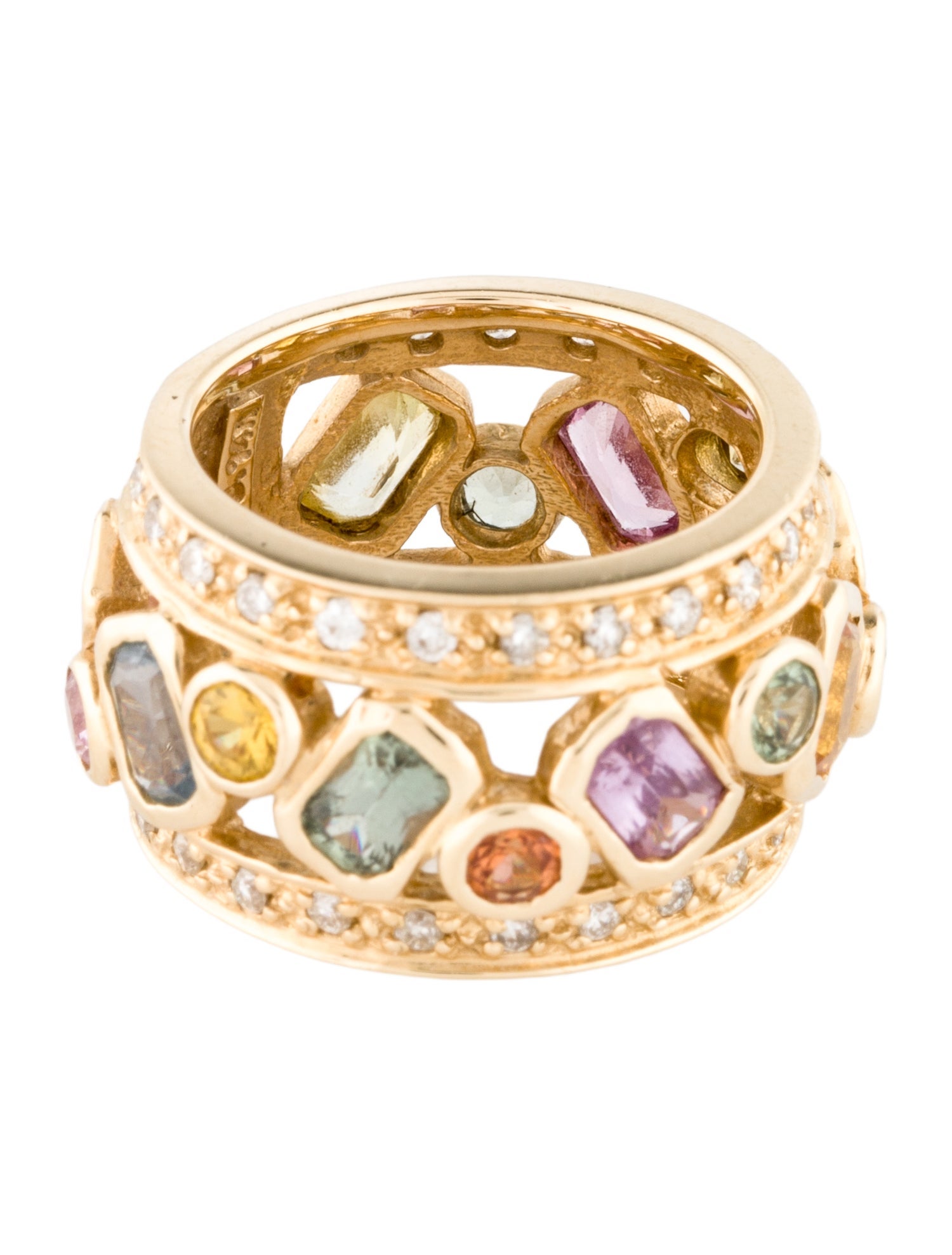 Sonia Bitton 14K 3.87ctw Sapphire & Diamond Band