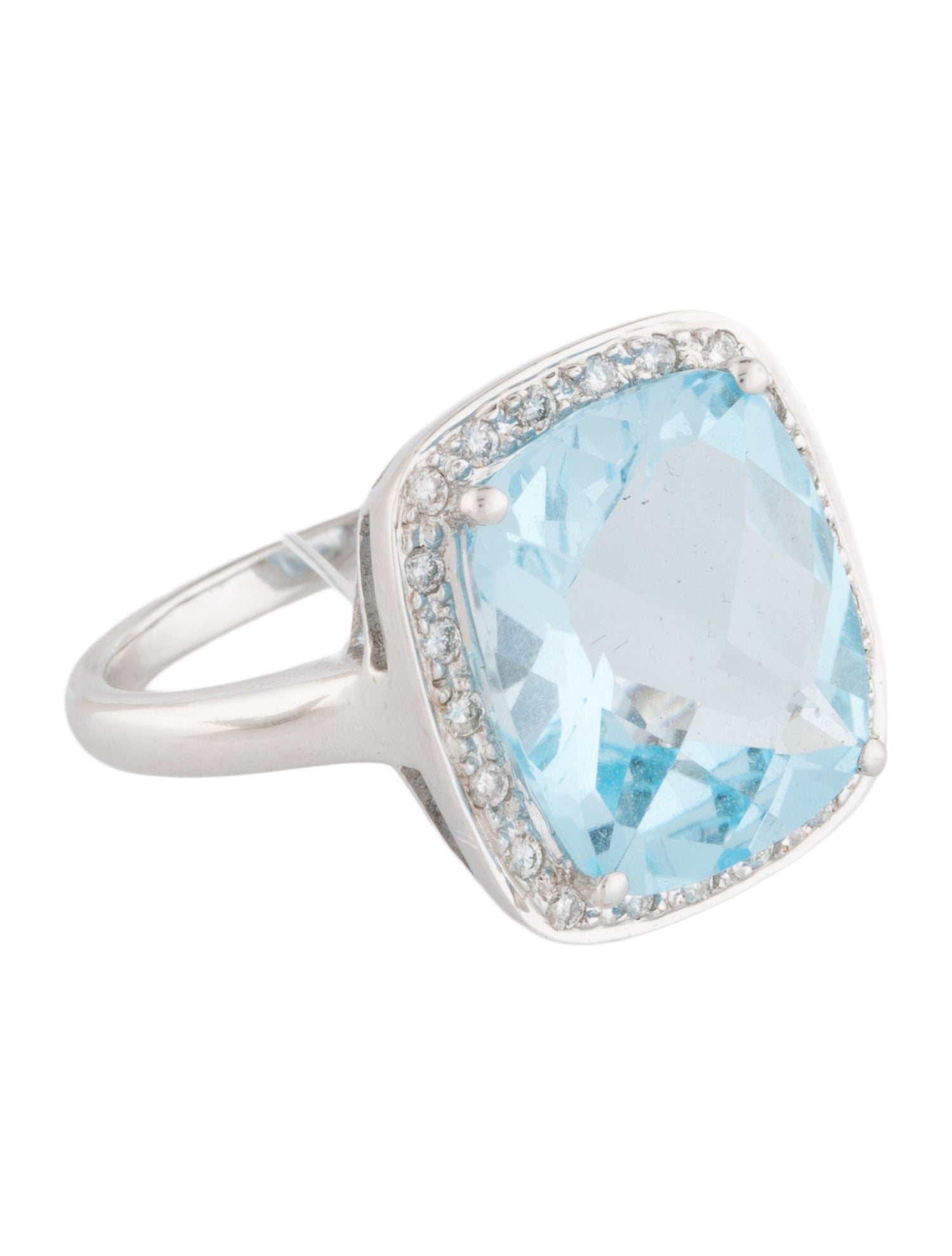 Ring 18K Topaz & Diamond Cocktail