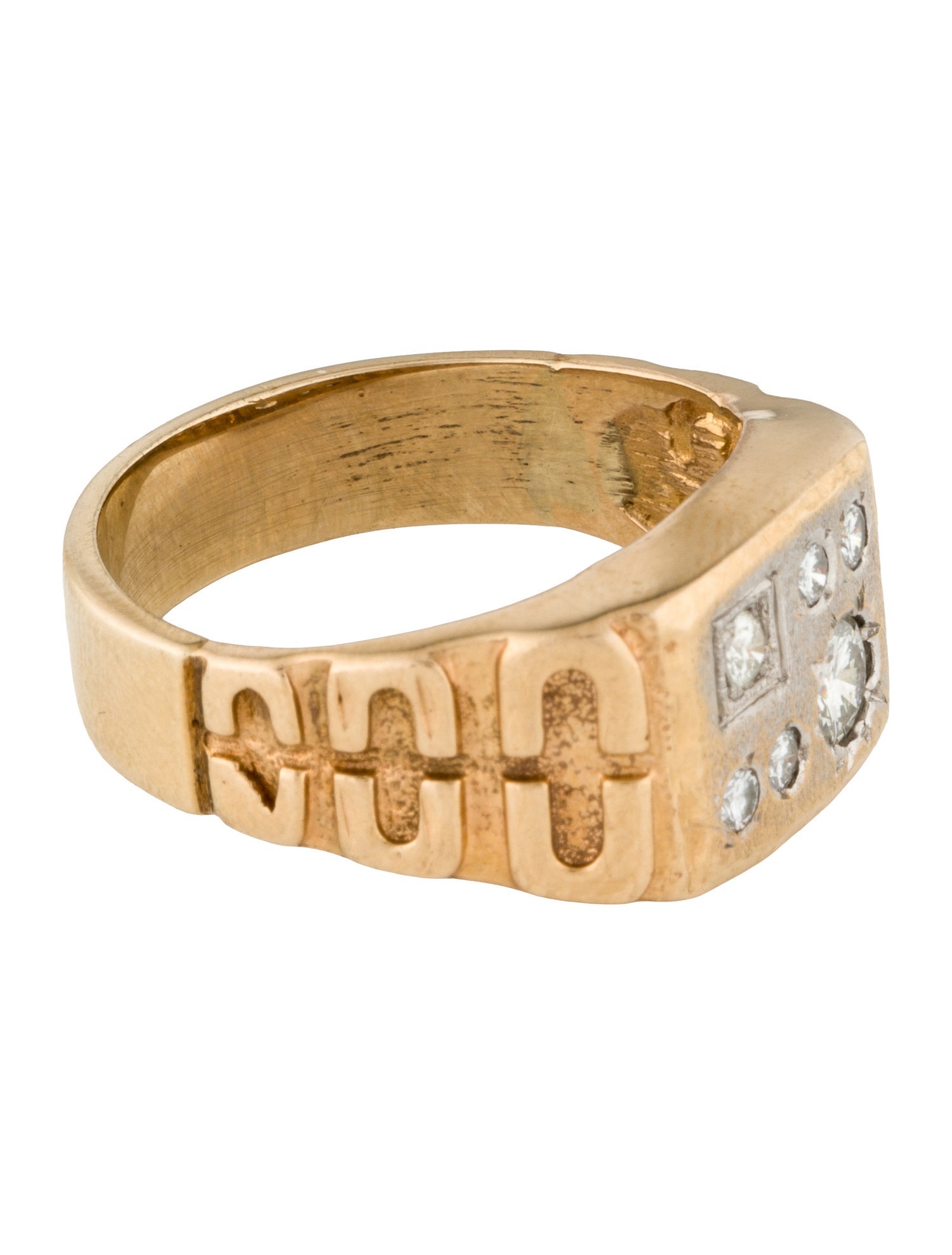 Ring 14K Diamond Signet