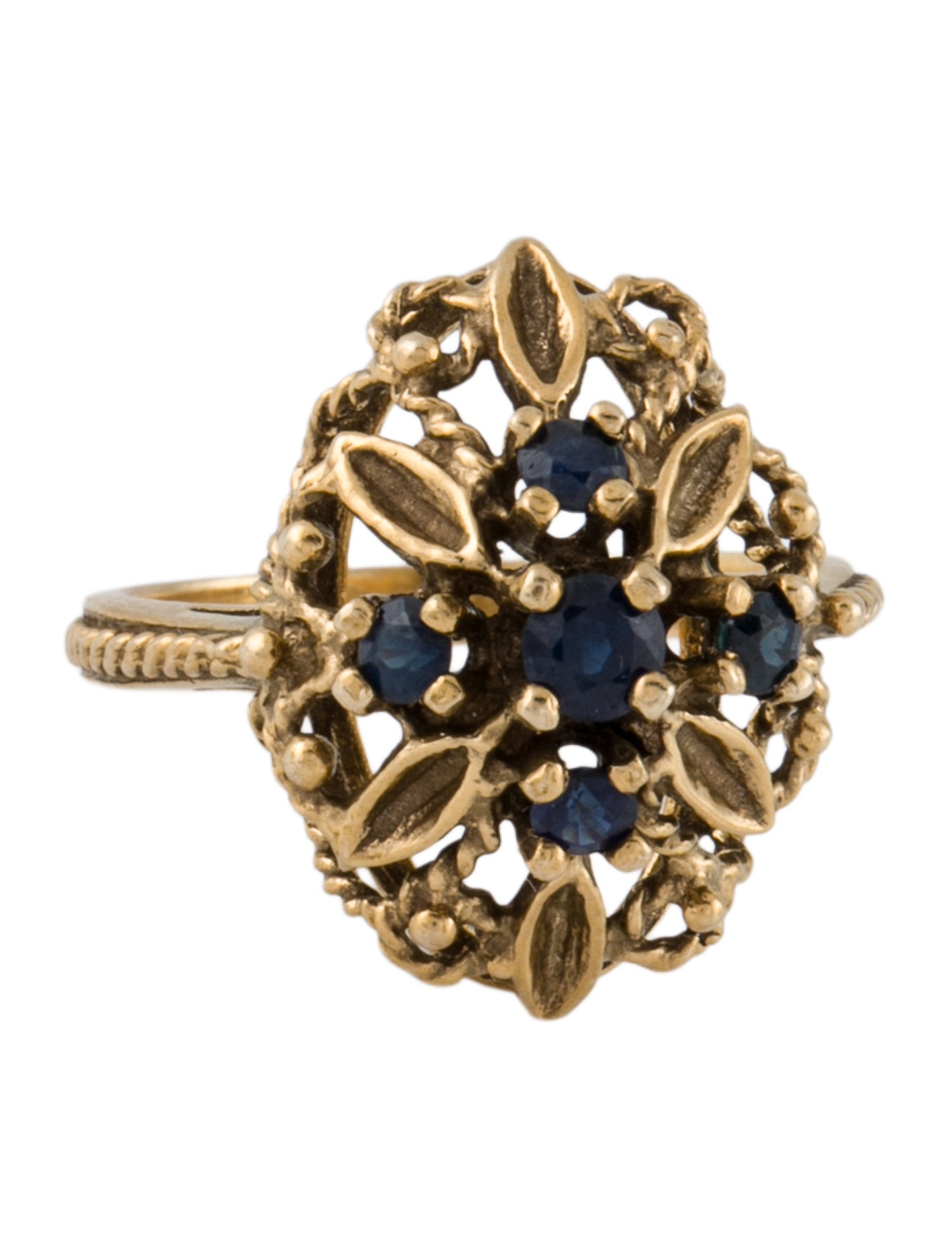 Ring 14K Sapphire Cocktail