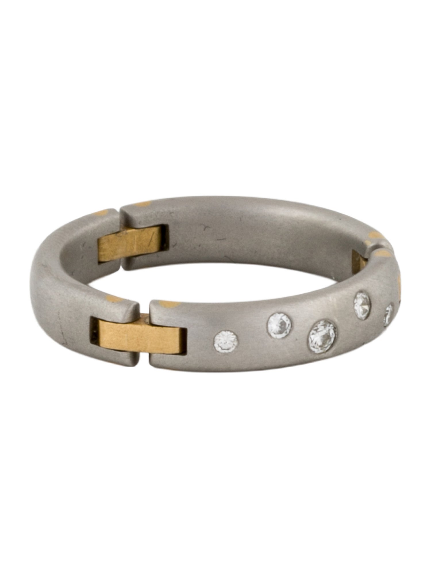 Ring Platinum Diamond Hinge Band