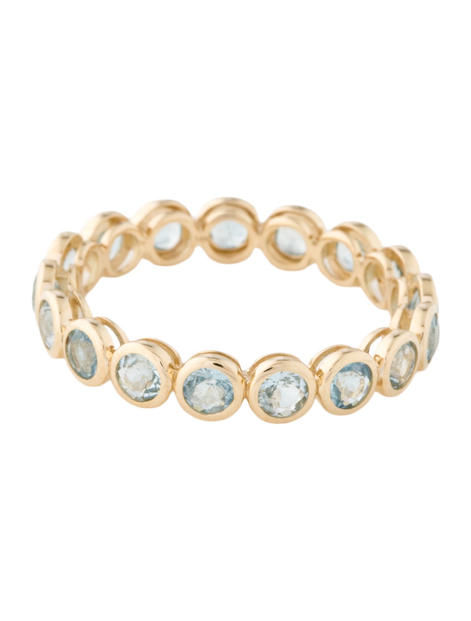 Ring 14K 1.53ctw Aquamarine Eternity Band