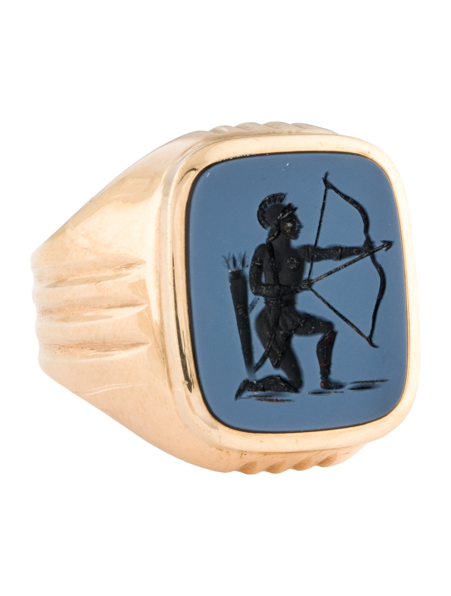 Ring 14K Onyx Sagittarius Signet