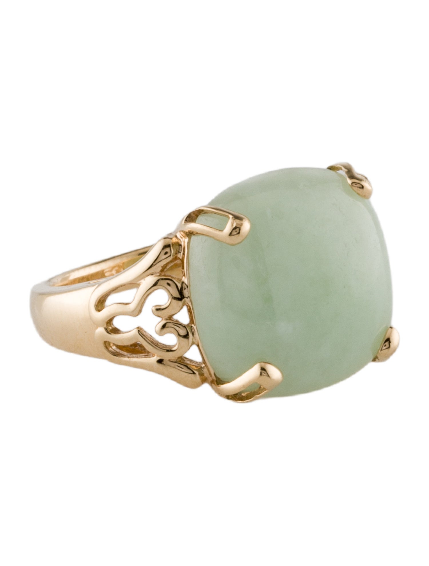 Ring 14K 8.44ct Jadeite Cocktail
