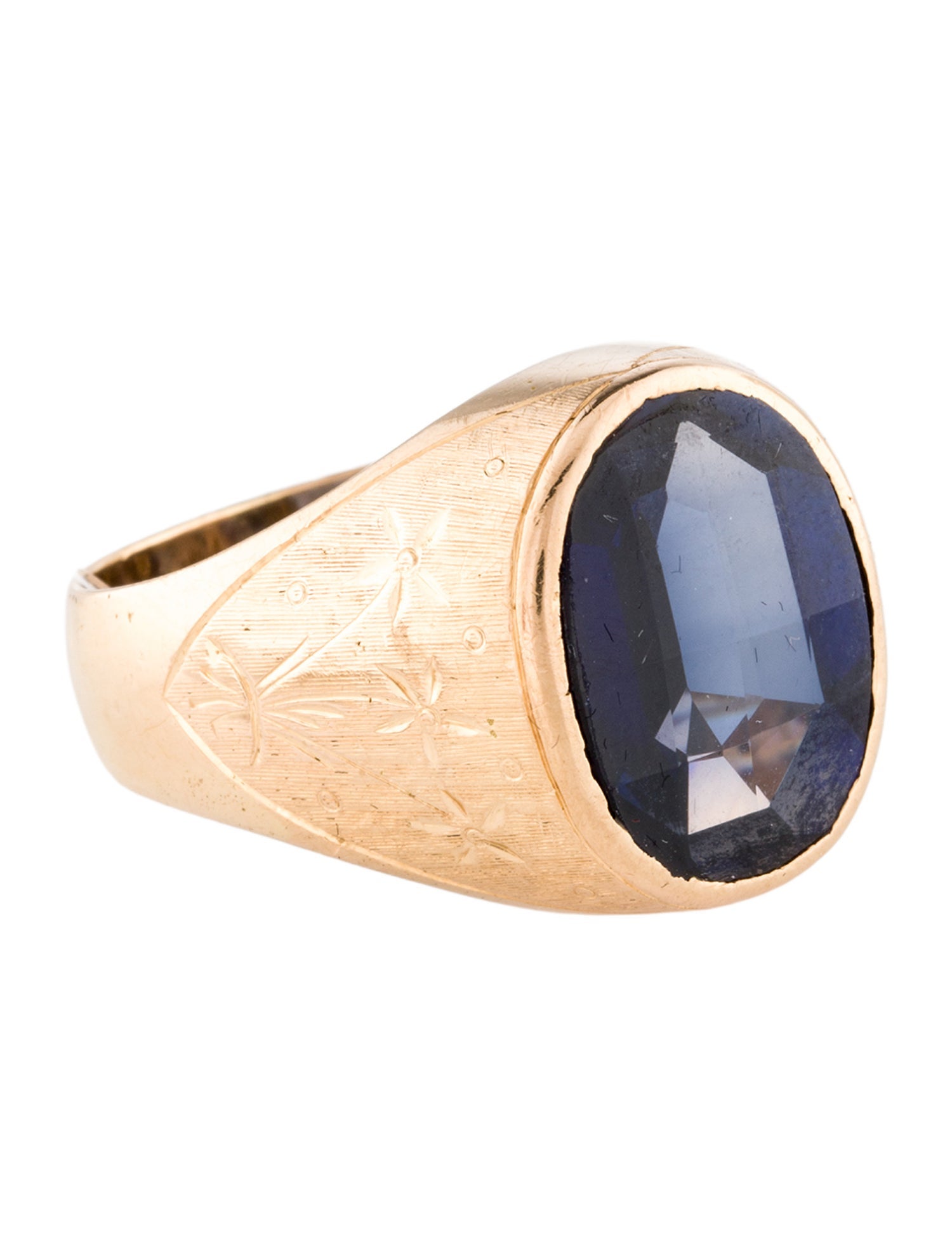 Ring 18K Synthetic Sapphire