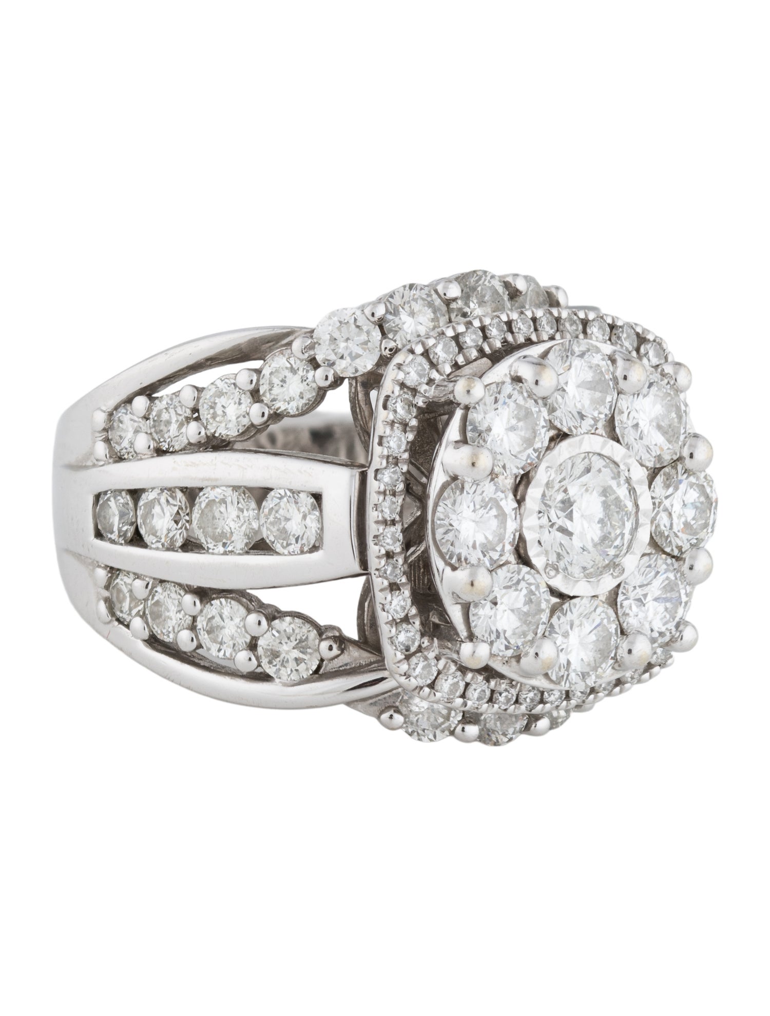 Ring 14K 4.04ctw Diamond Cocktail