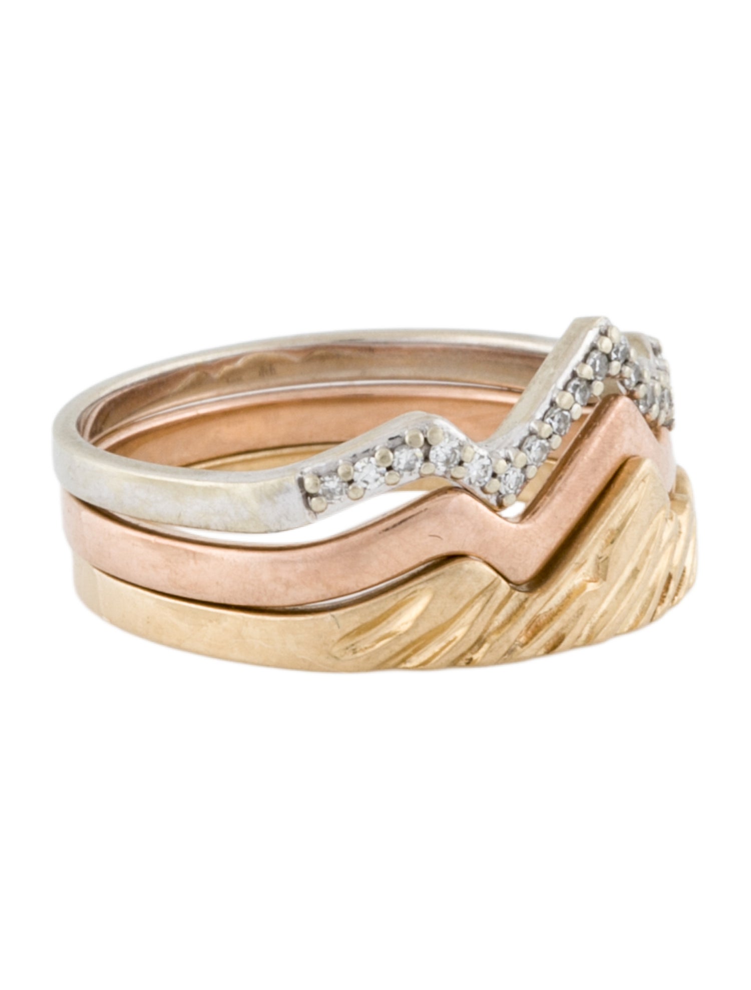 Ring Jackson Hole Jewelry Co. 14K Diamond Teton Stacking Set