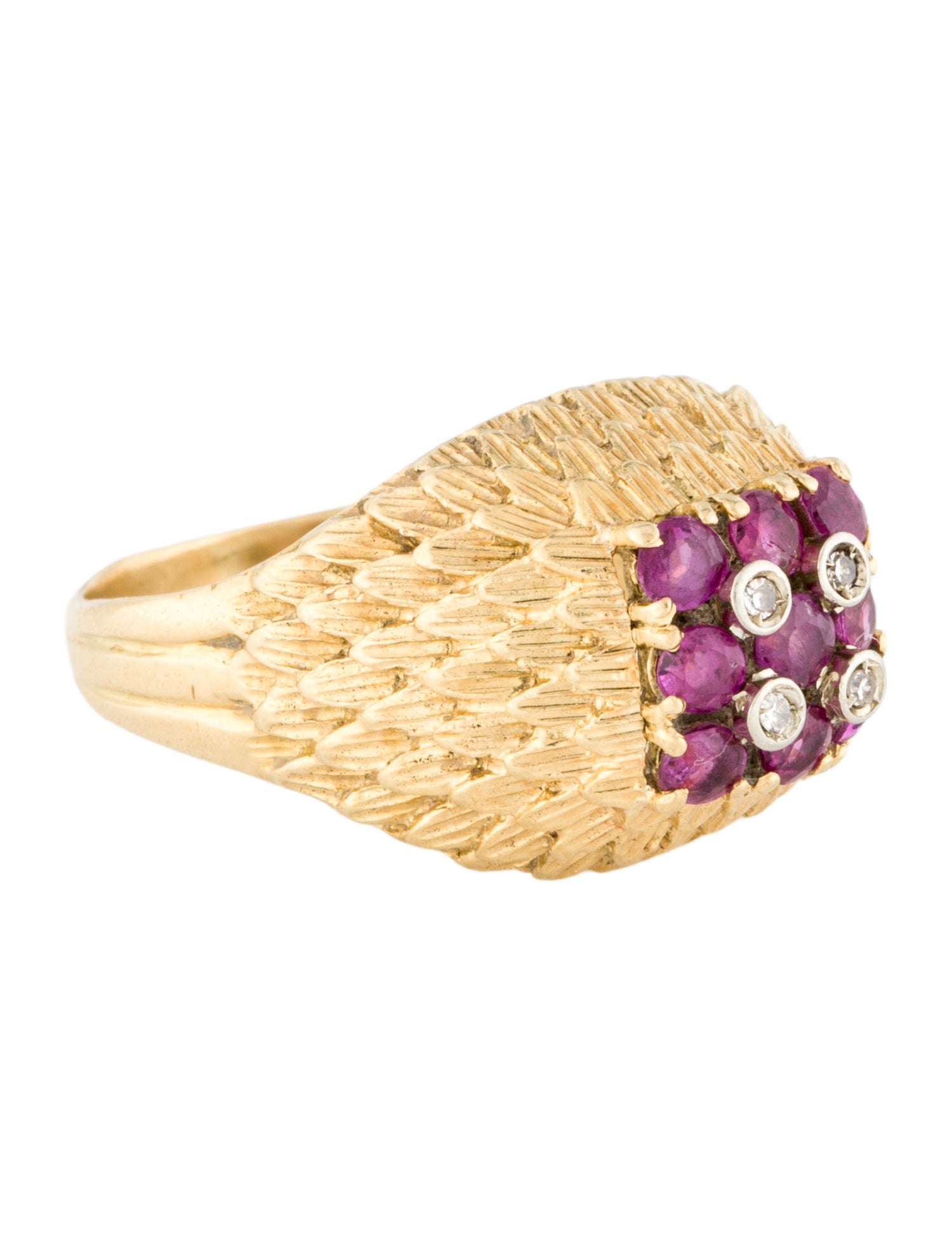 Ring 18K Ruby & Diamond Cocktail